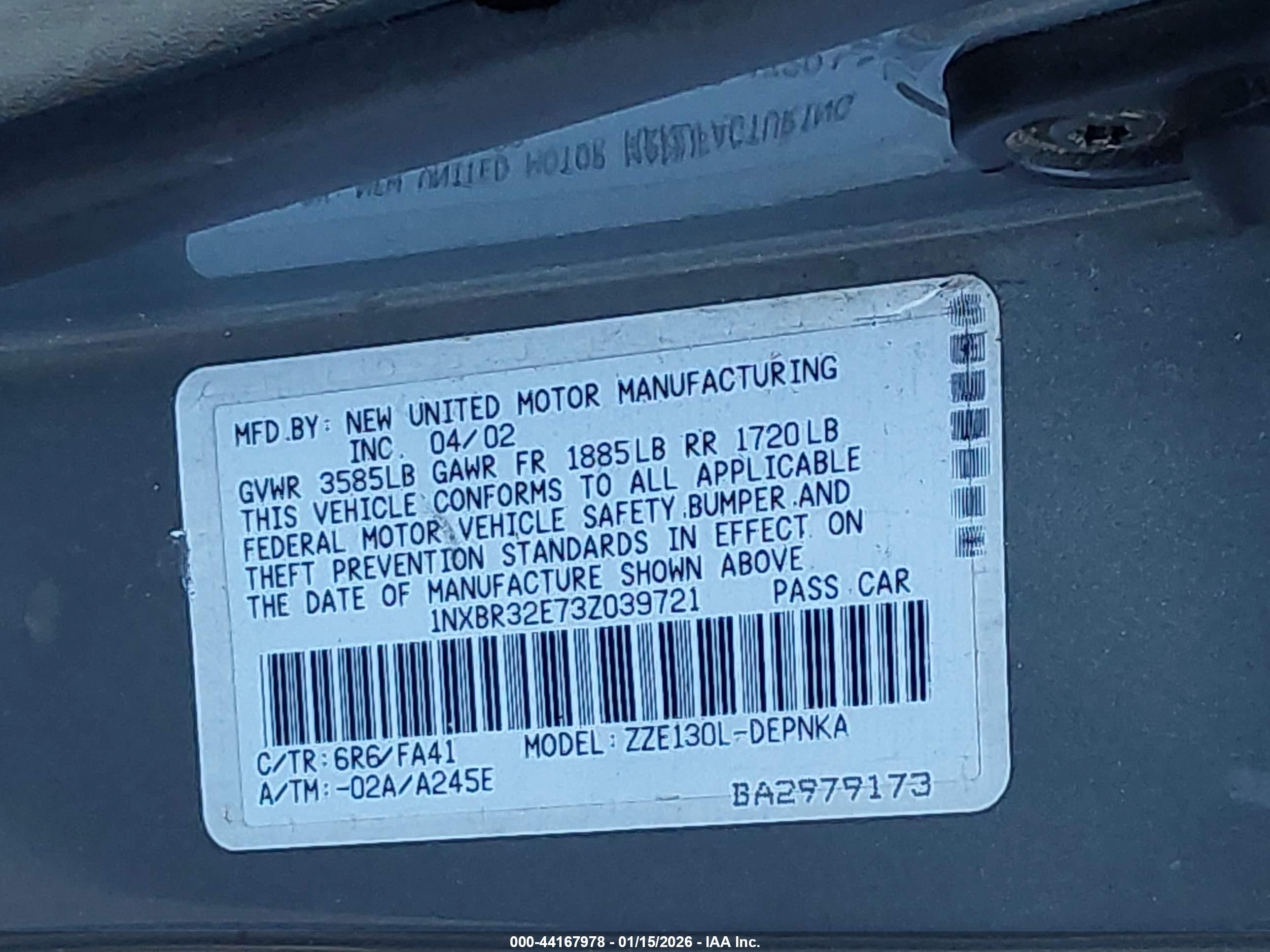 TOYOTA COROLLA image 9