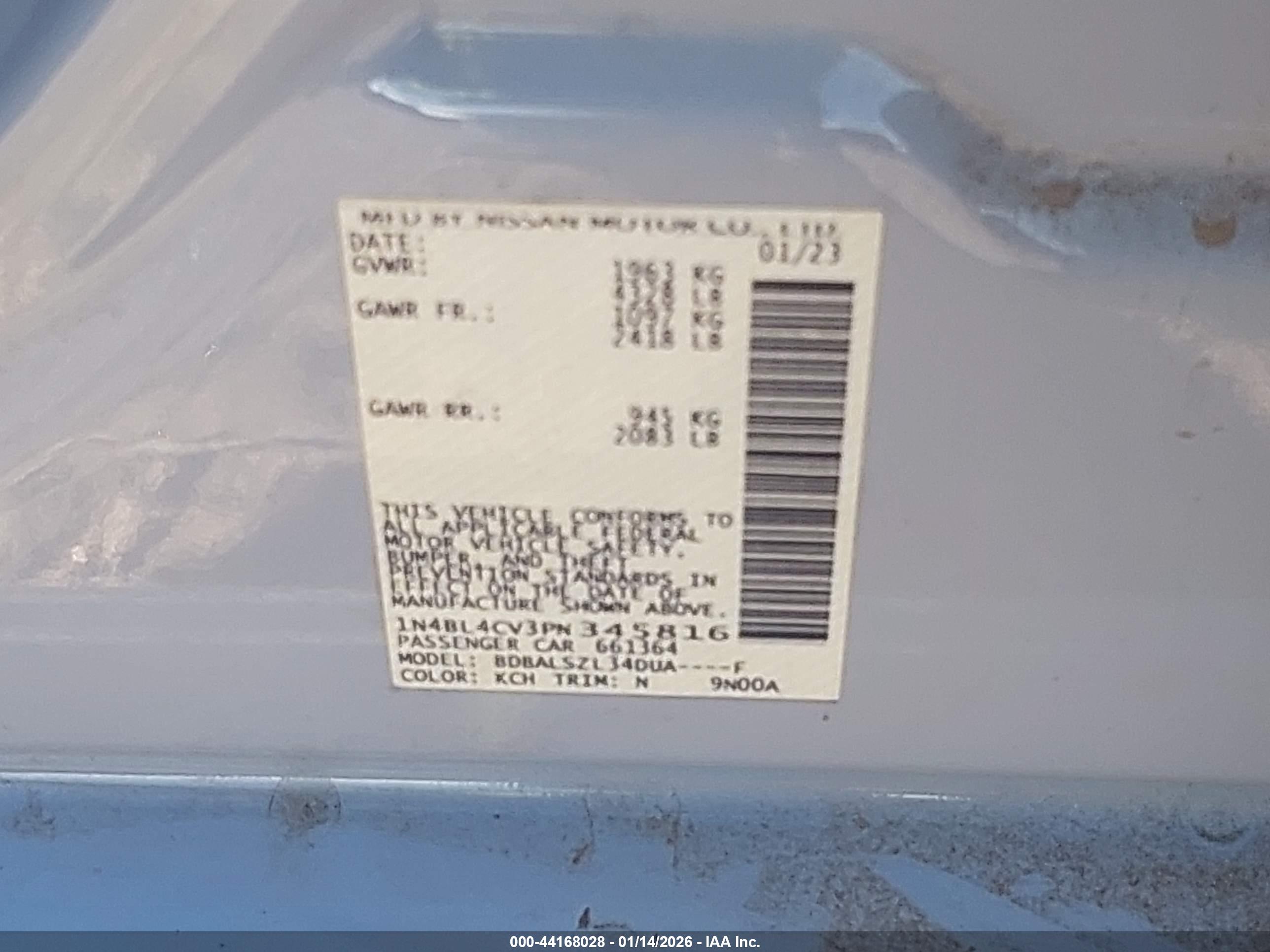 NISSAN ALTIMA image 9