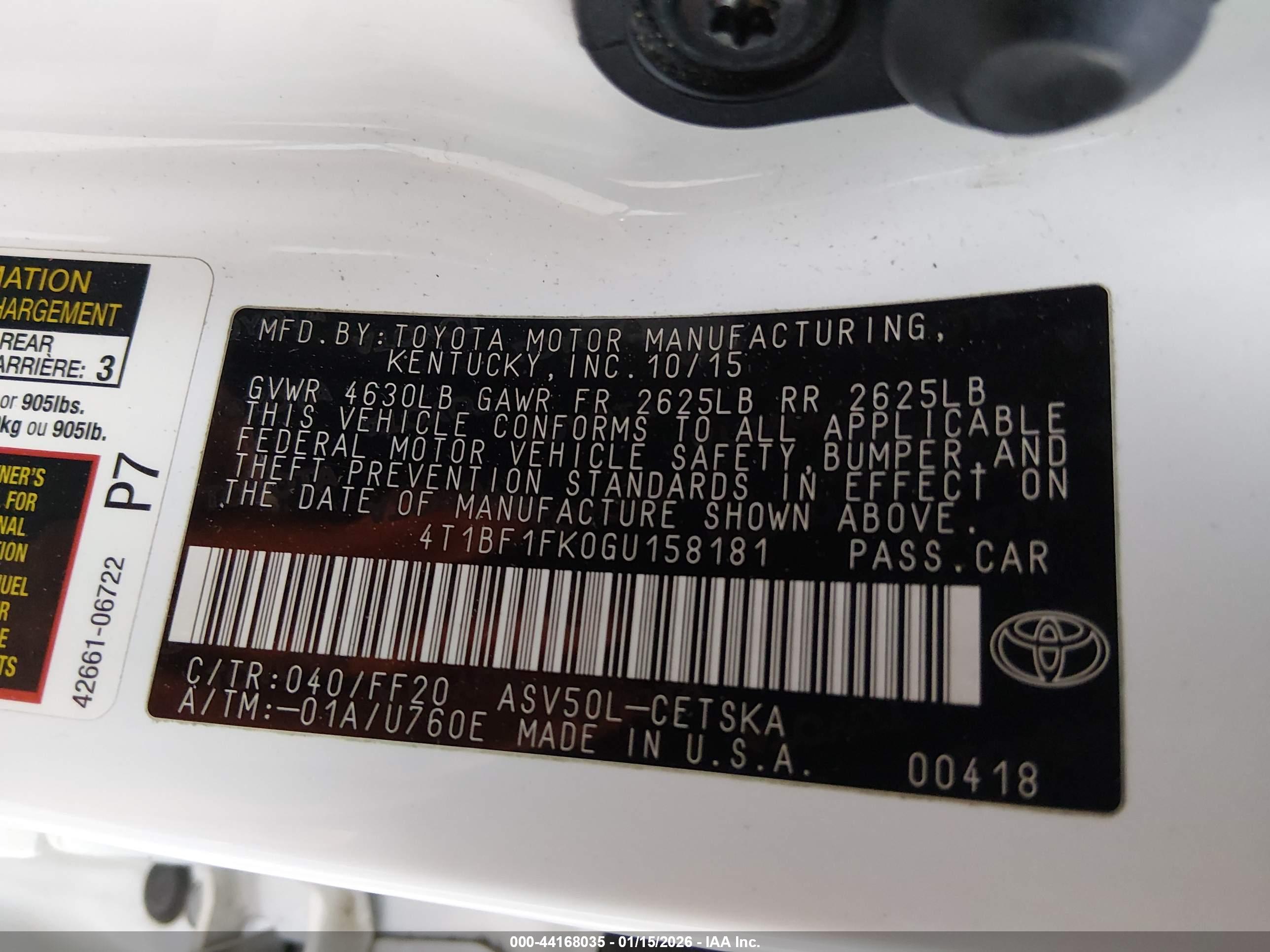 TOYOTA CAMRY image 9