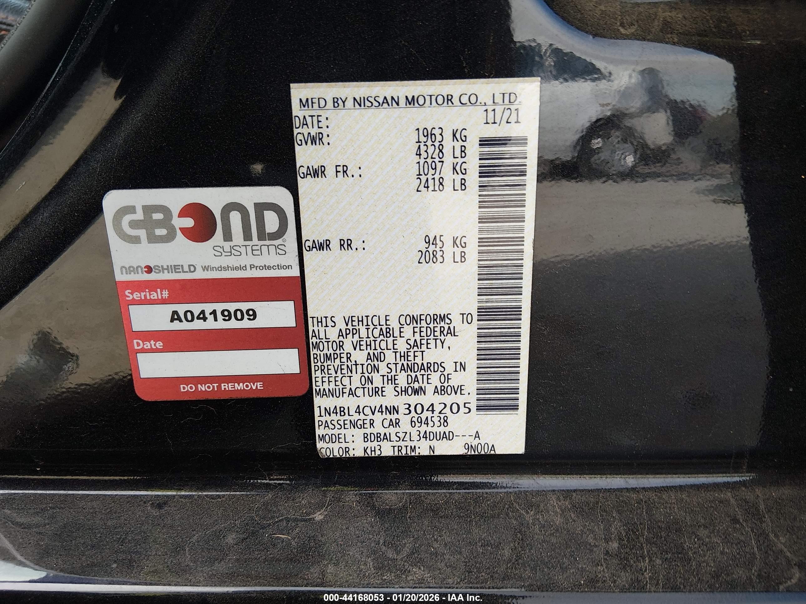 NISSAN ALTIMA image 9