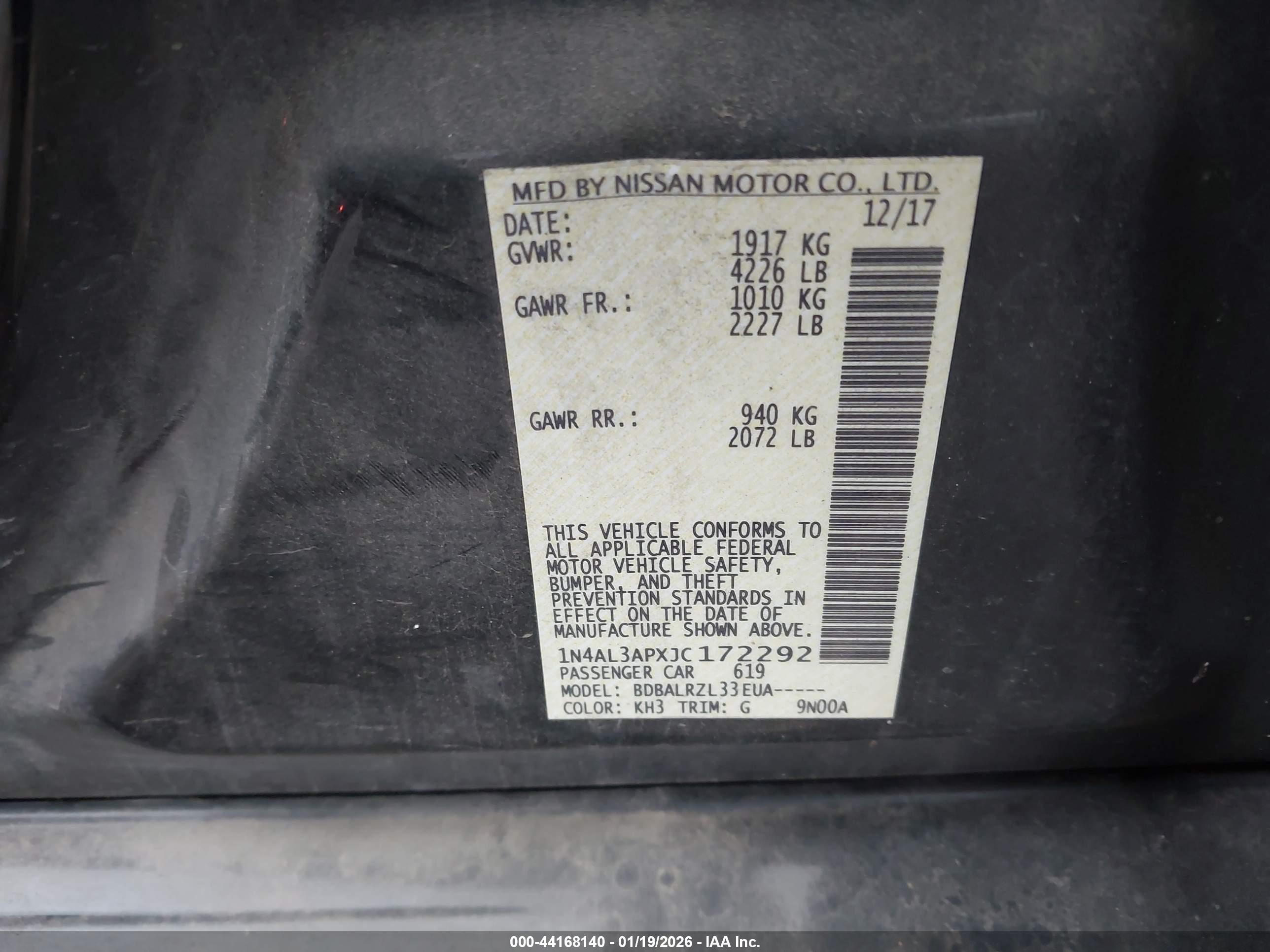 NISSAN ALTIMA image 9