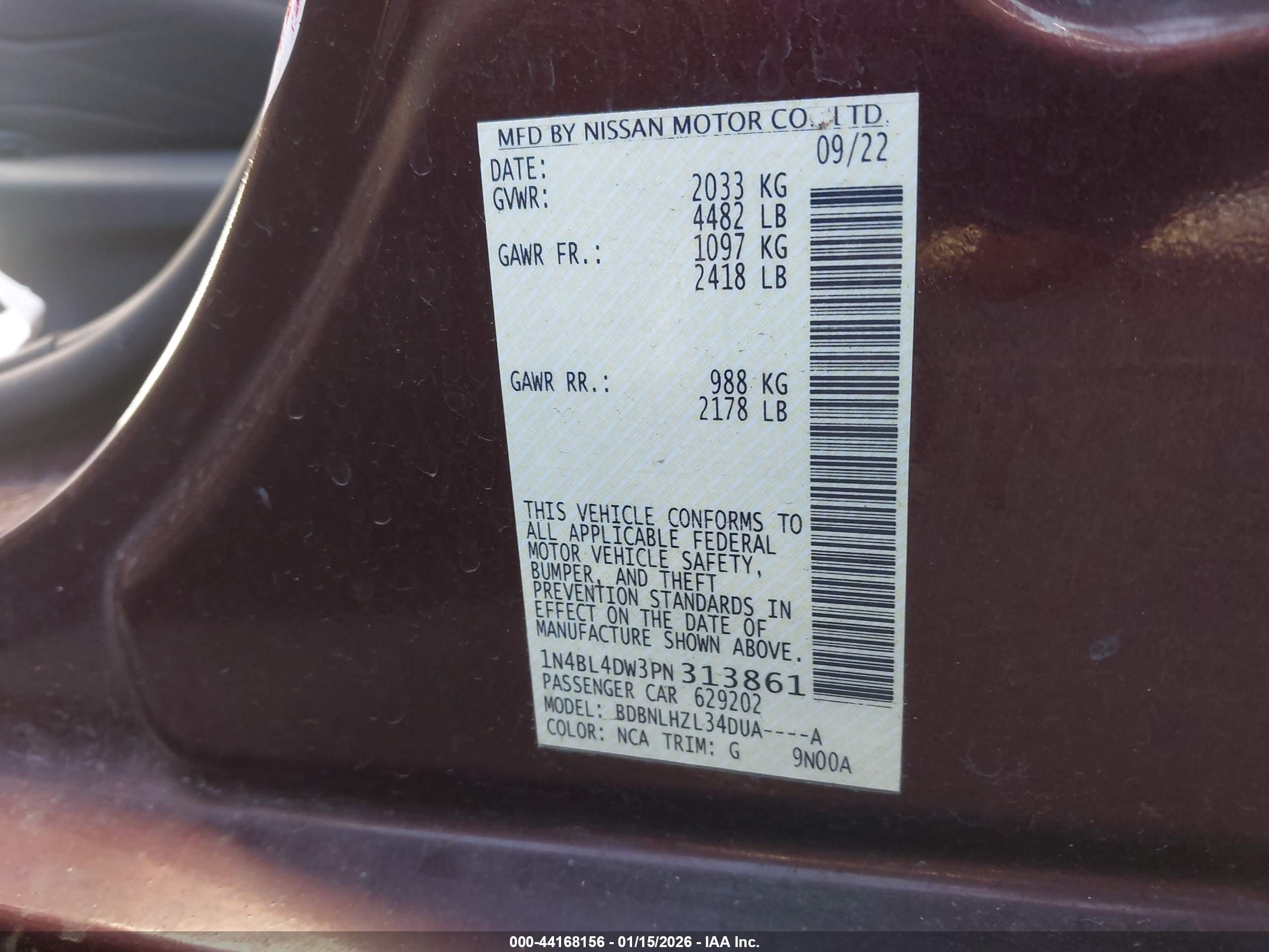 NISSAN ALTIMA image 9