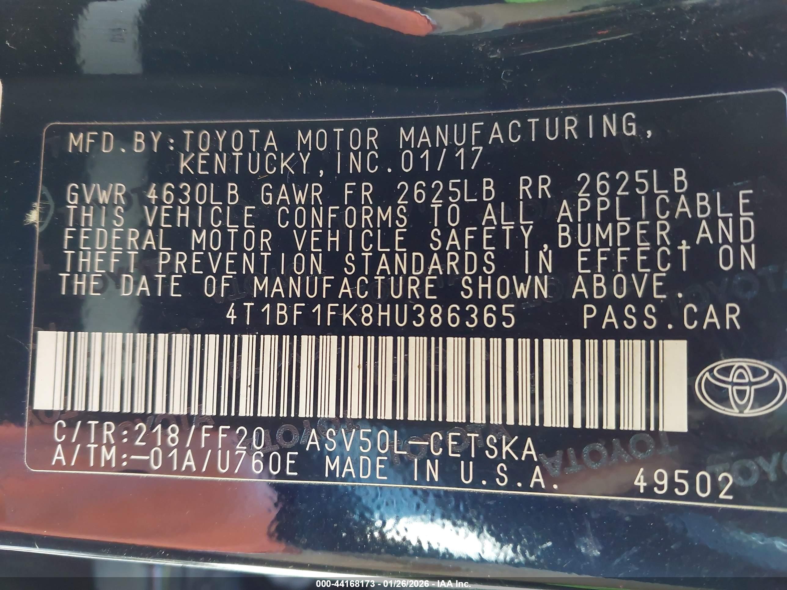 TOYOTA CAMRY image 9