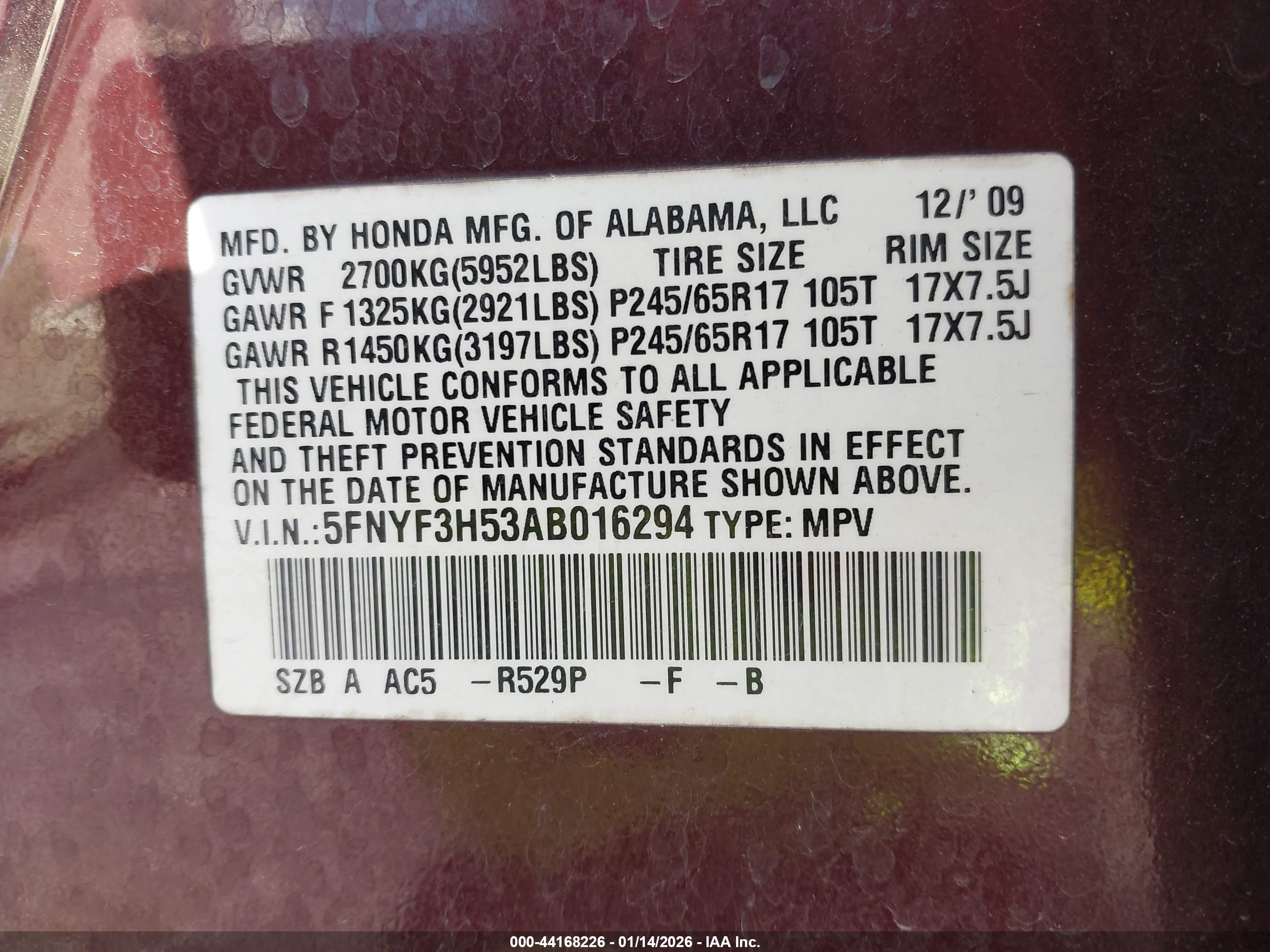 HONDA PILOT image 9