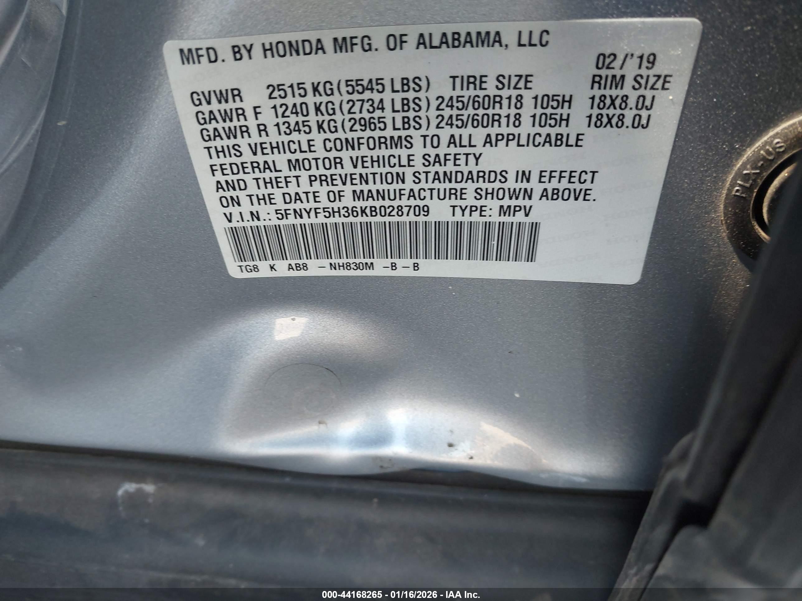 HONDA PILOT image 9