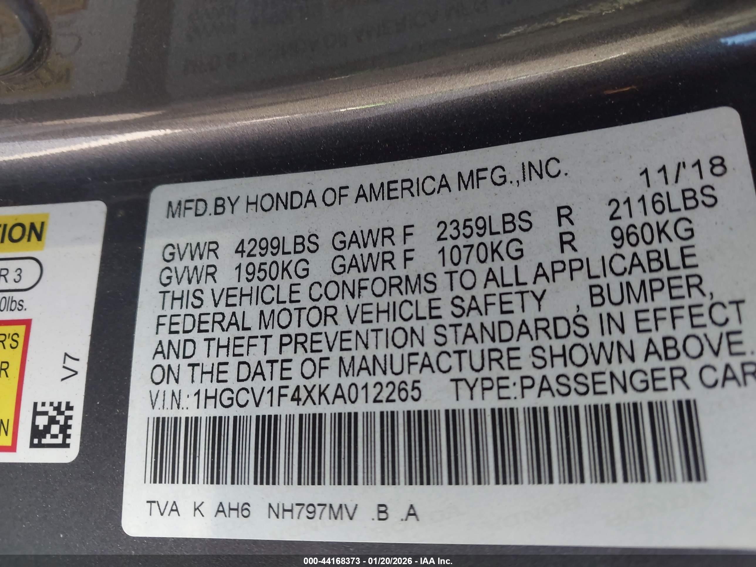 HONDA ACCORD image 9