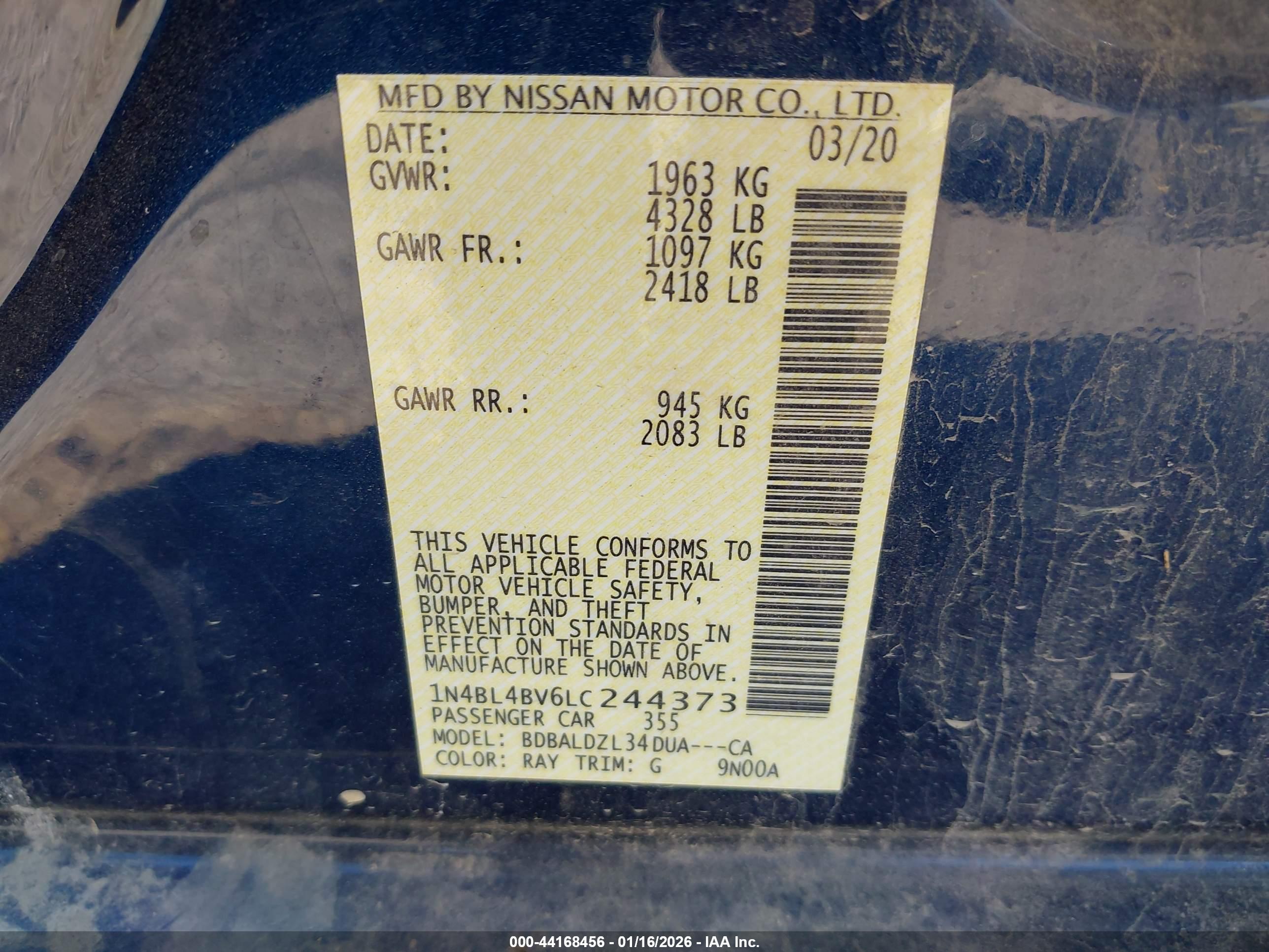 NISSAN ALTIMA image 9