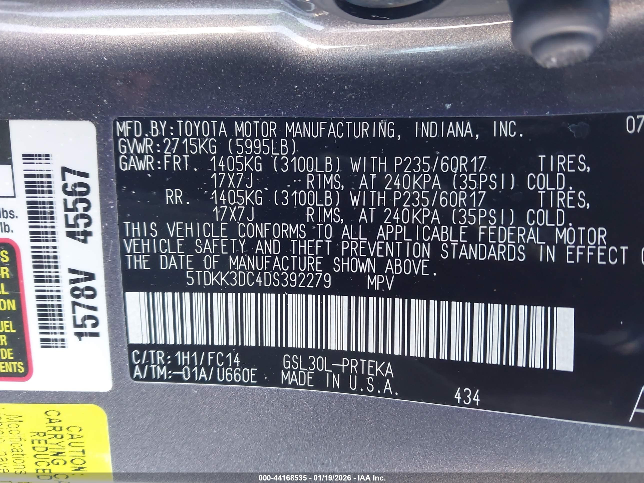 TOYOTA SIENNA image 9