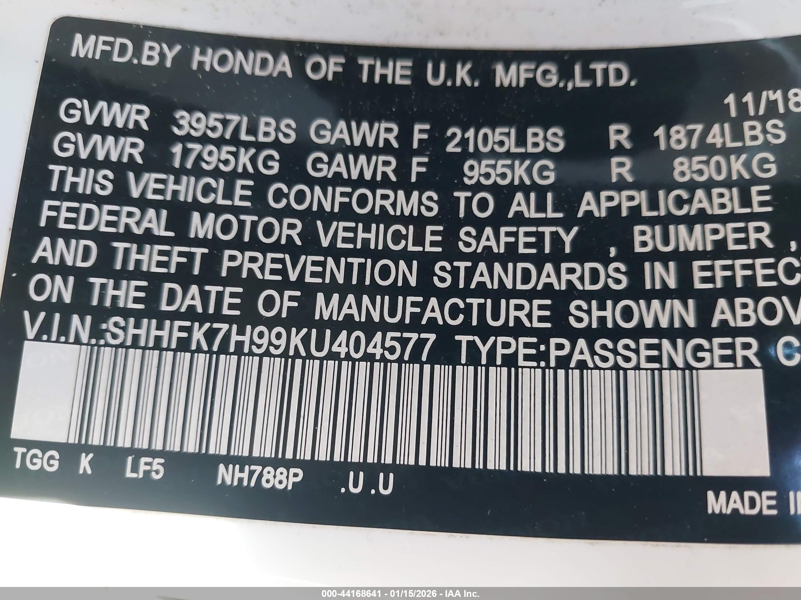 HONDA CIVIC image 9