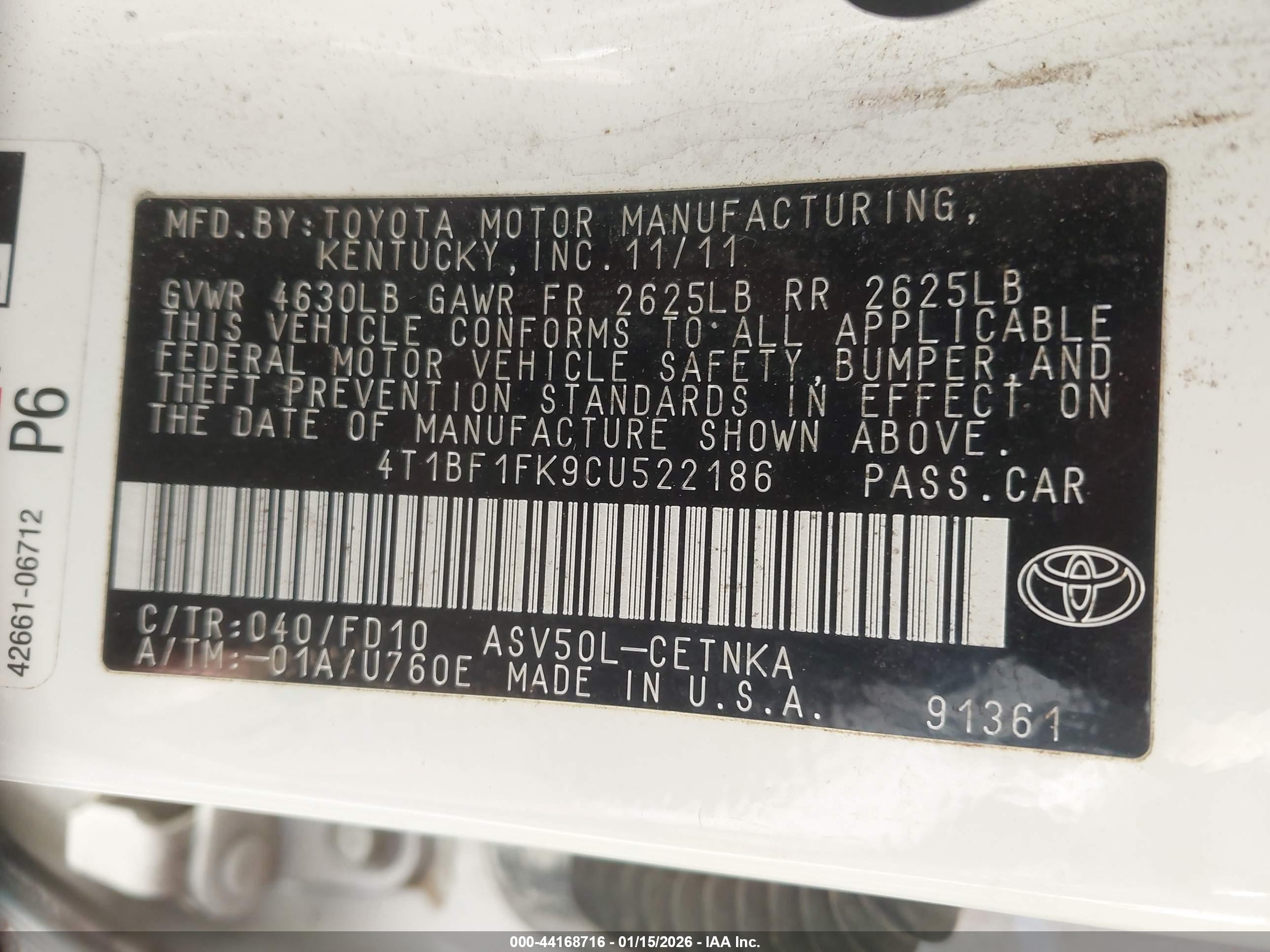 TOYOTA CAMRY image 9