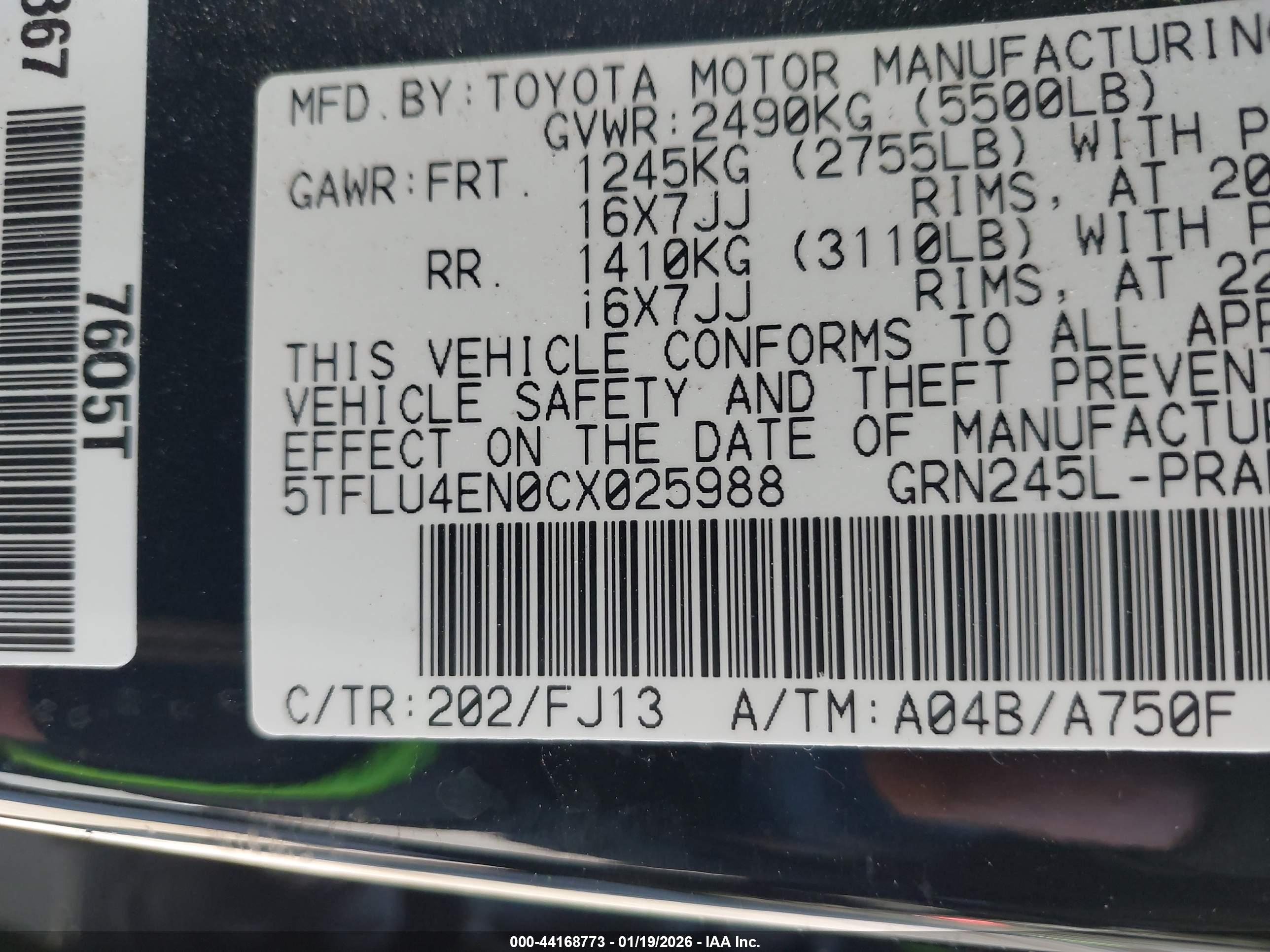 TOYOTA TACOMA image 9