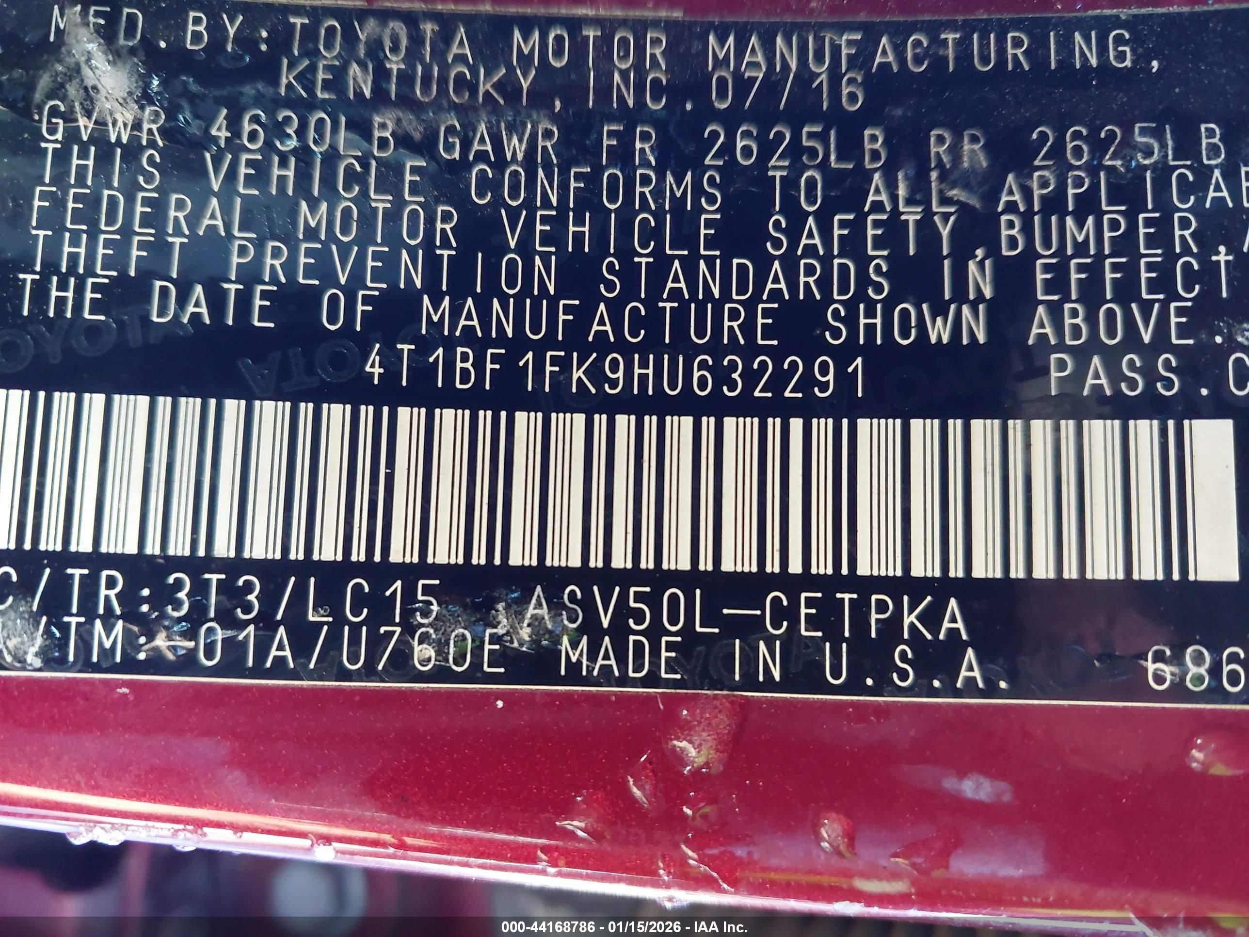 TOYOTA CAMRY image 9
