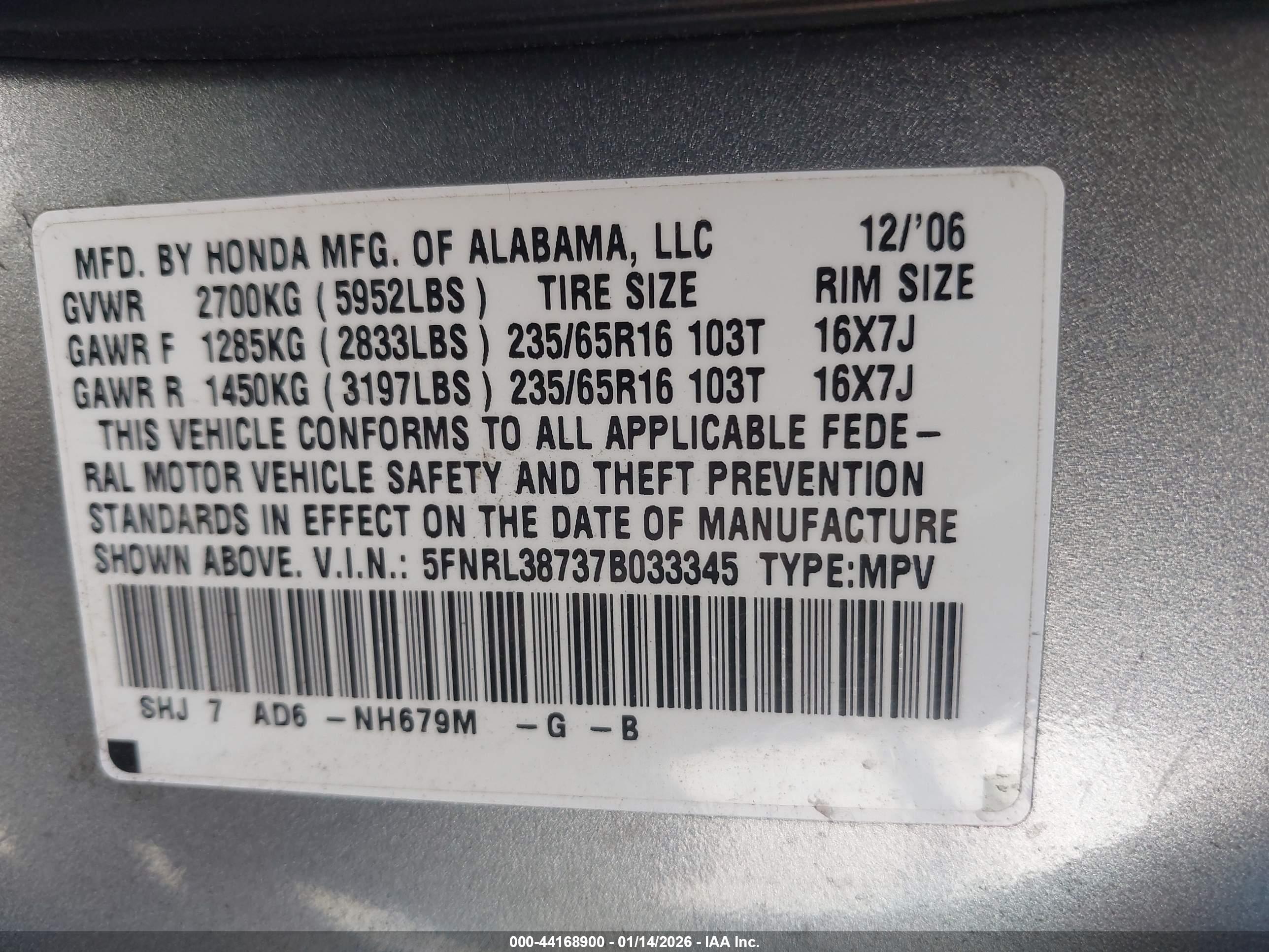 HONDA ODYSSEY image 9