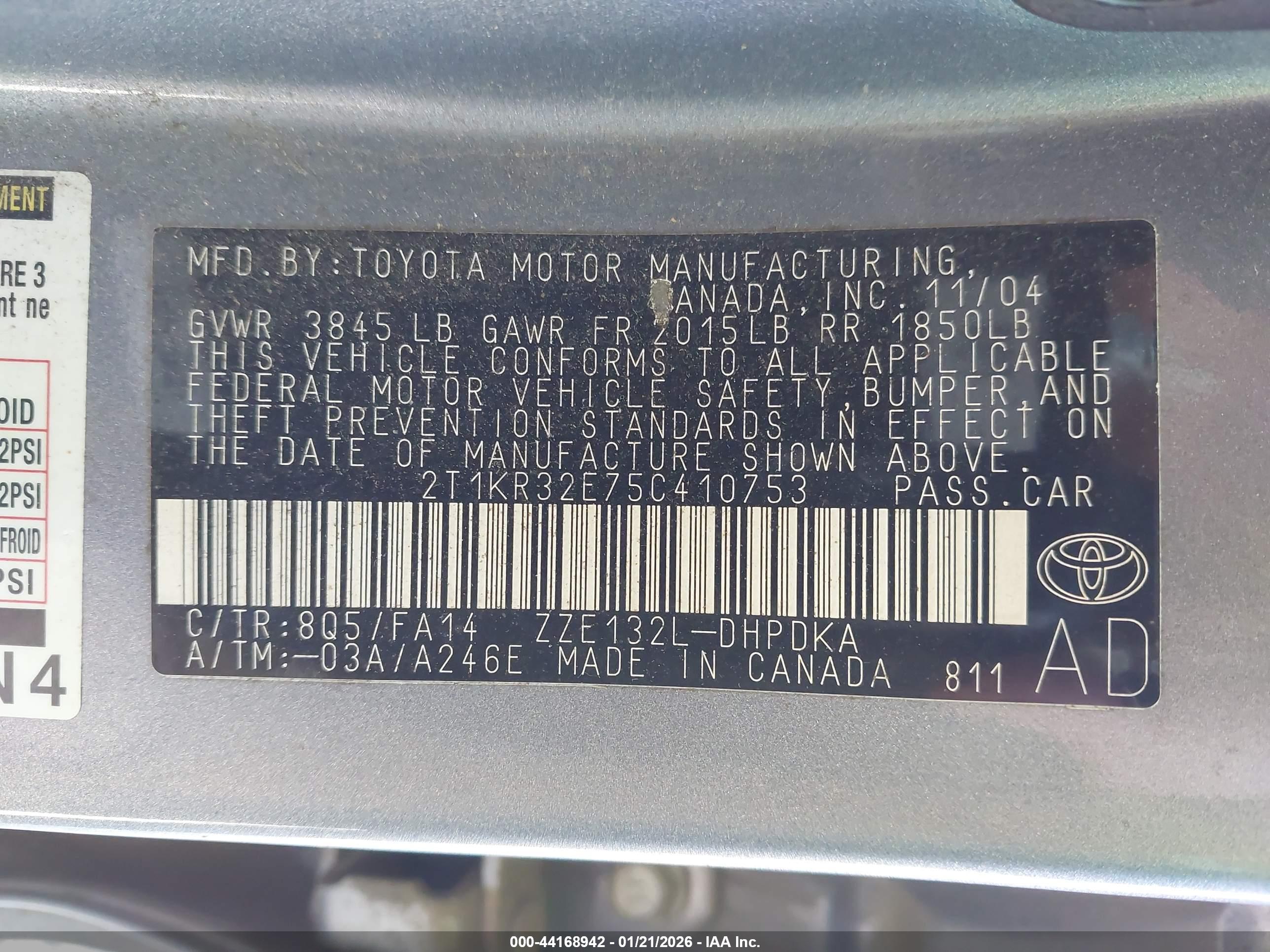 TOYOTA MATRIX image 9