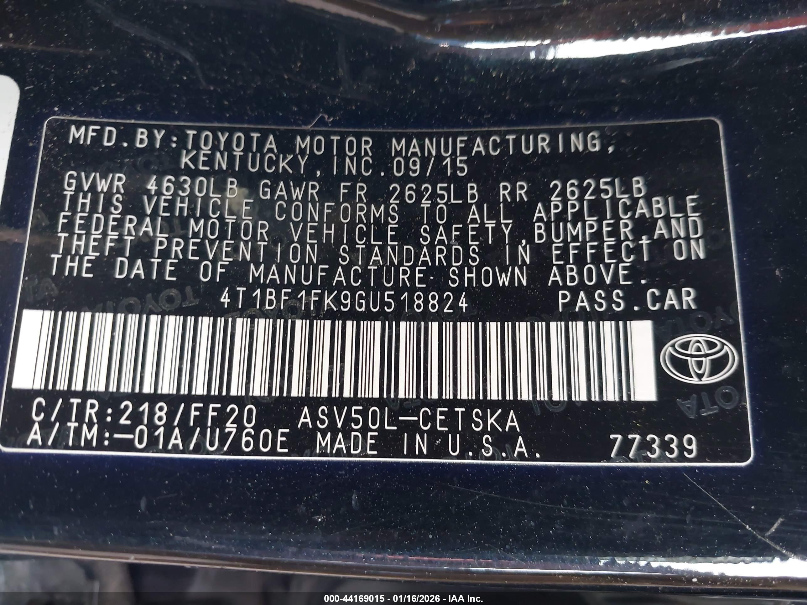 TOYOTA CAMRY image 9