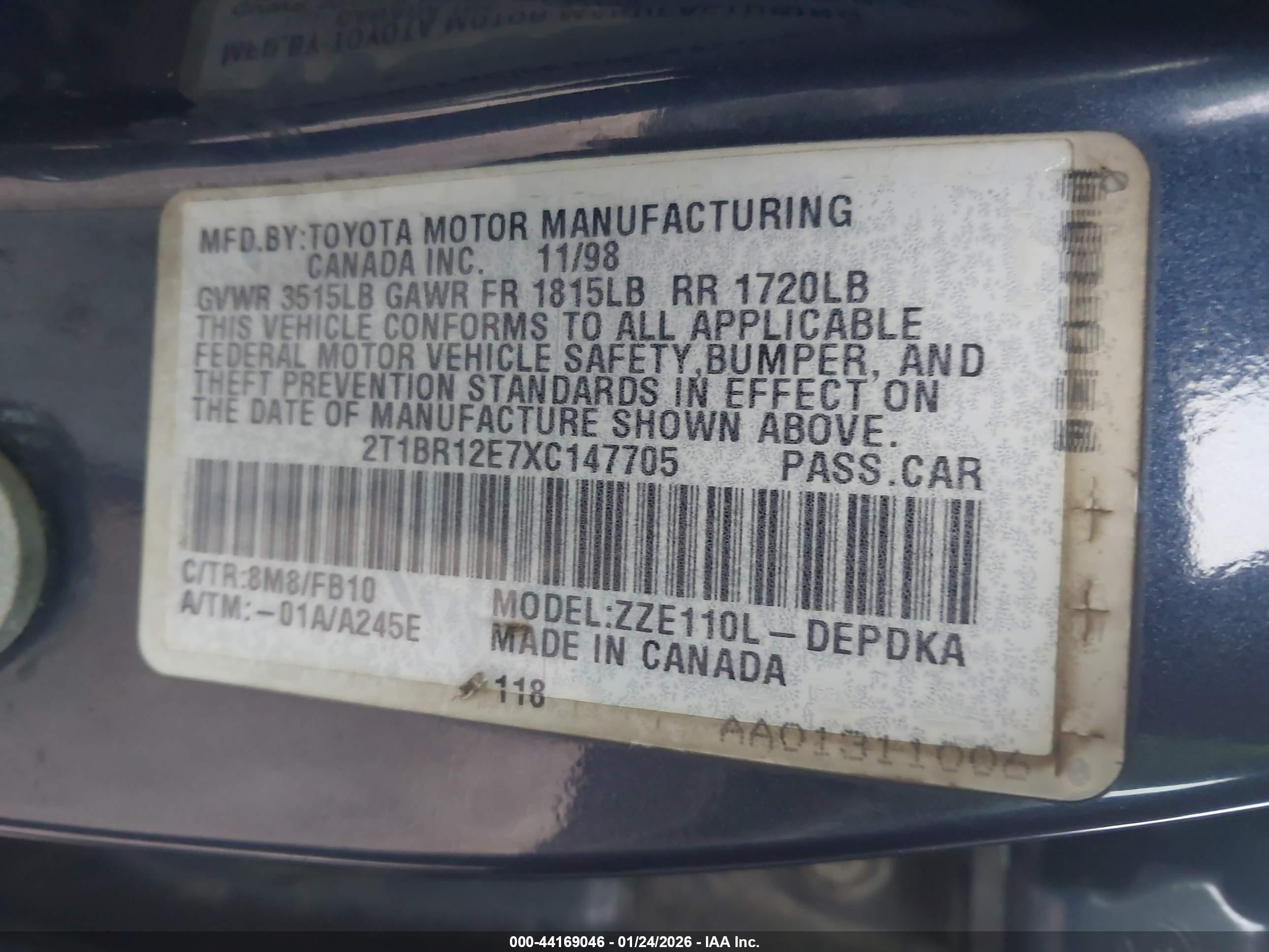TOYOTA COROLLA image 9