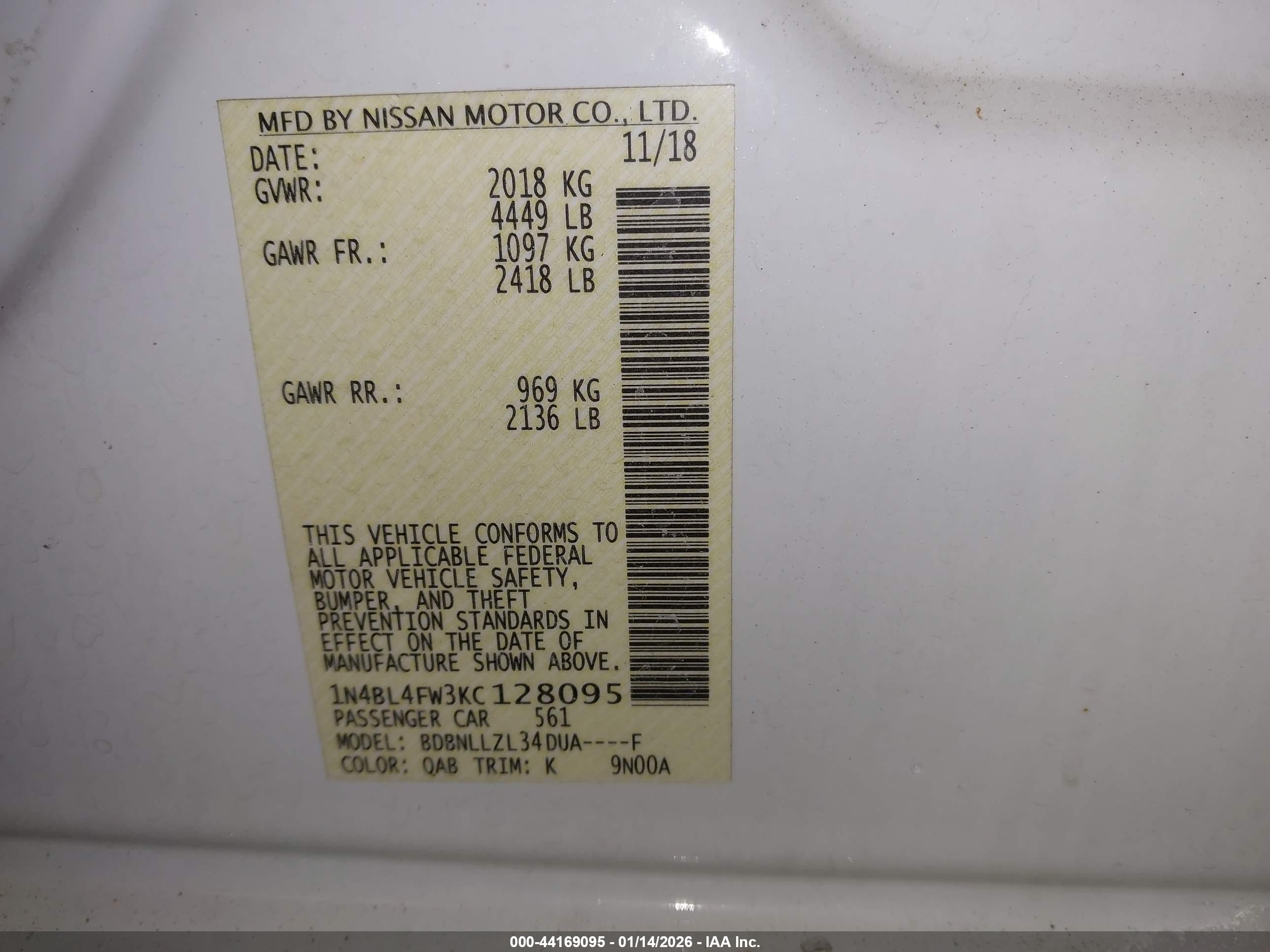 NISSAN ALTIMA image 9