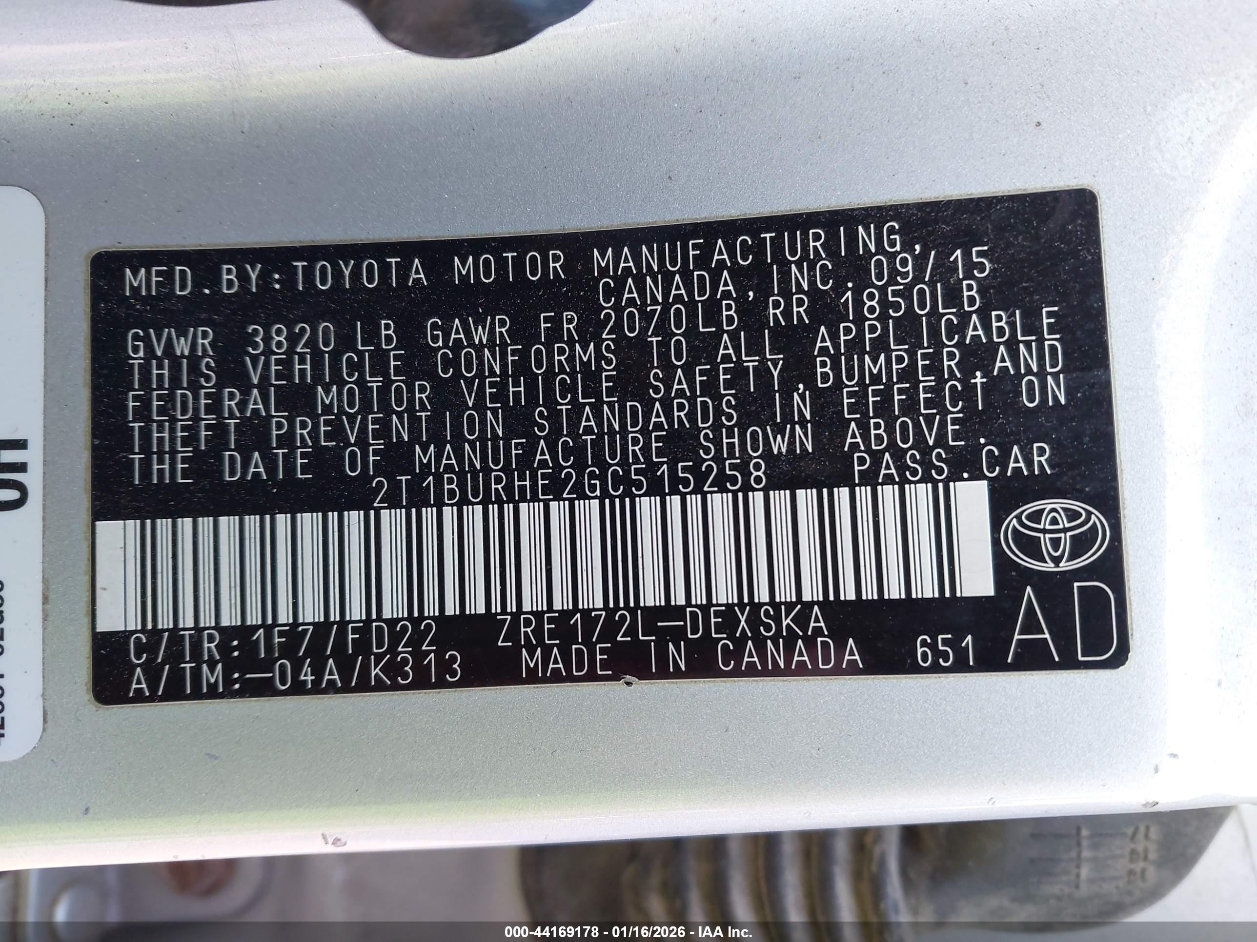 TOYOTA COROLLA image 9