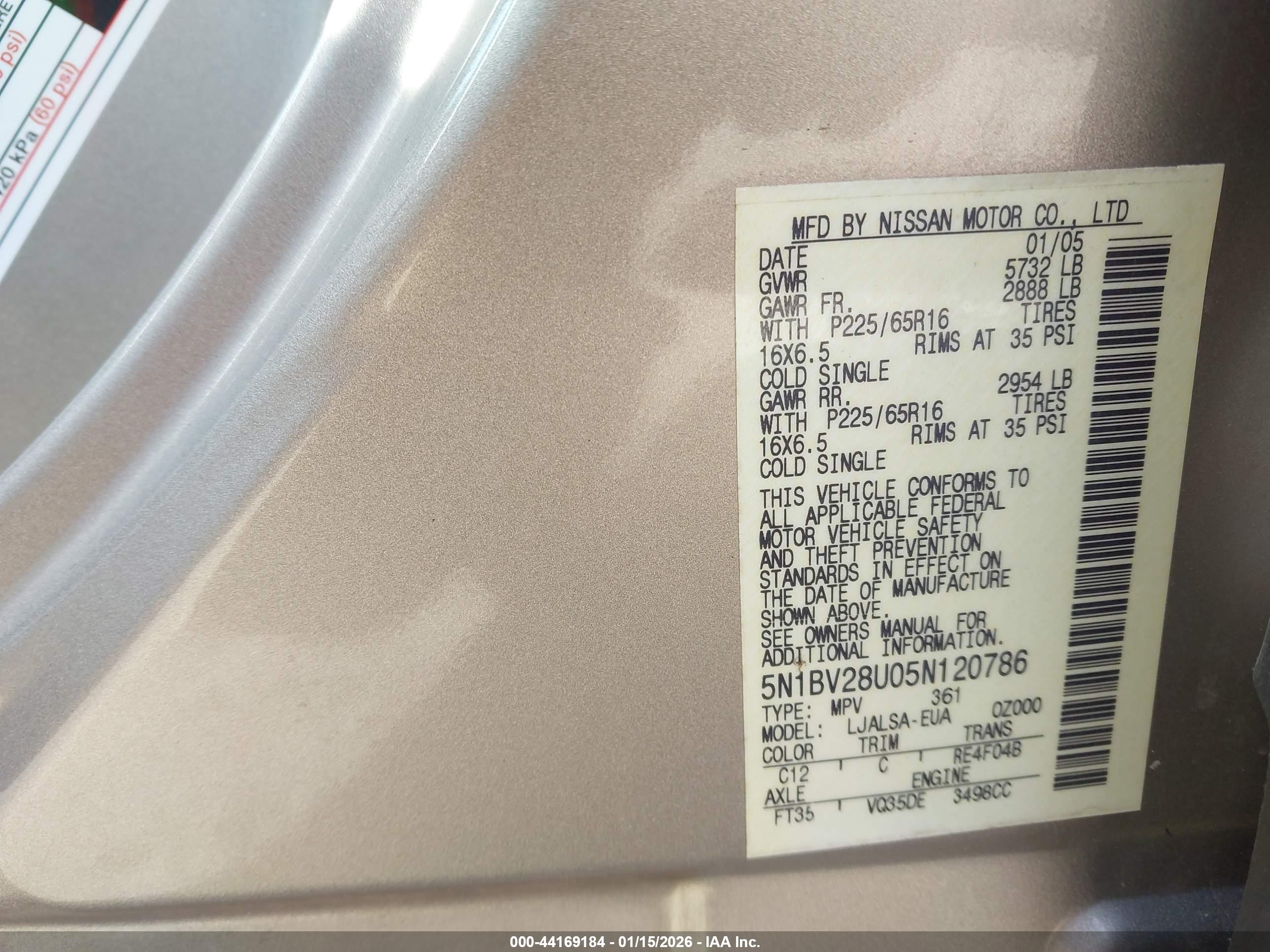 NISSAN QUEST image 9