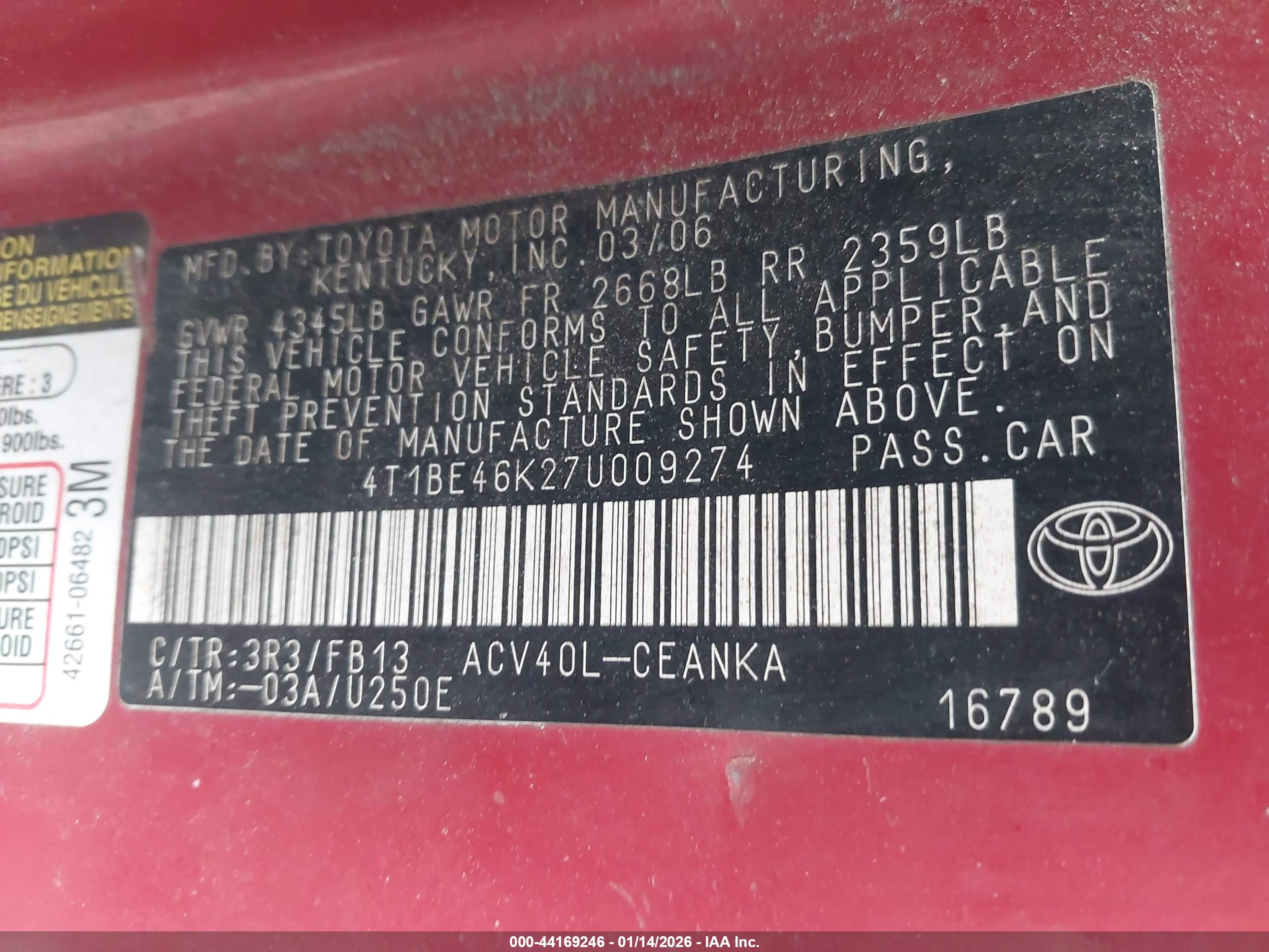 TOYOTA CAMRY image 9