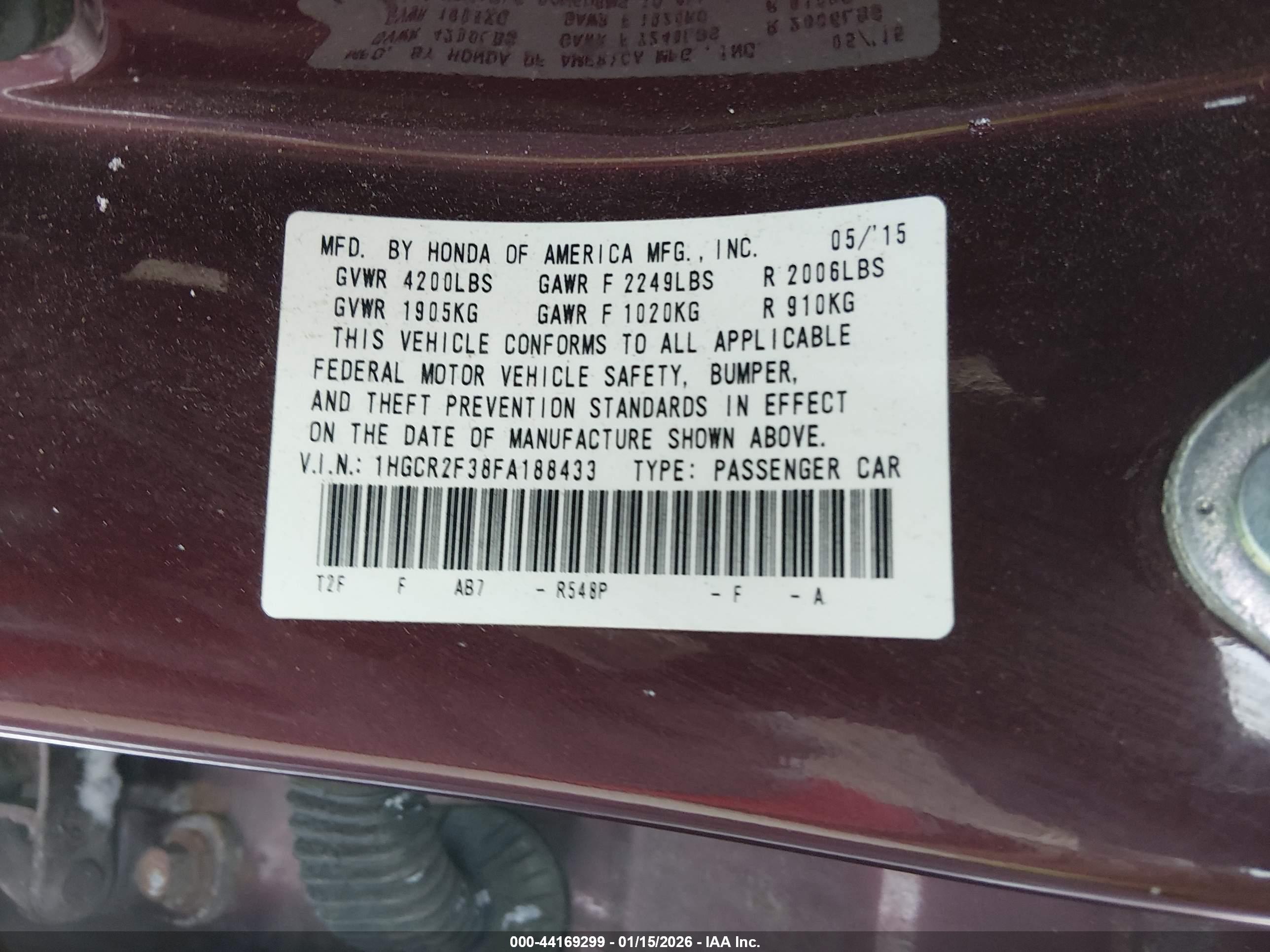 HONDA ACCORD image 9