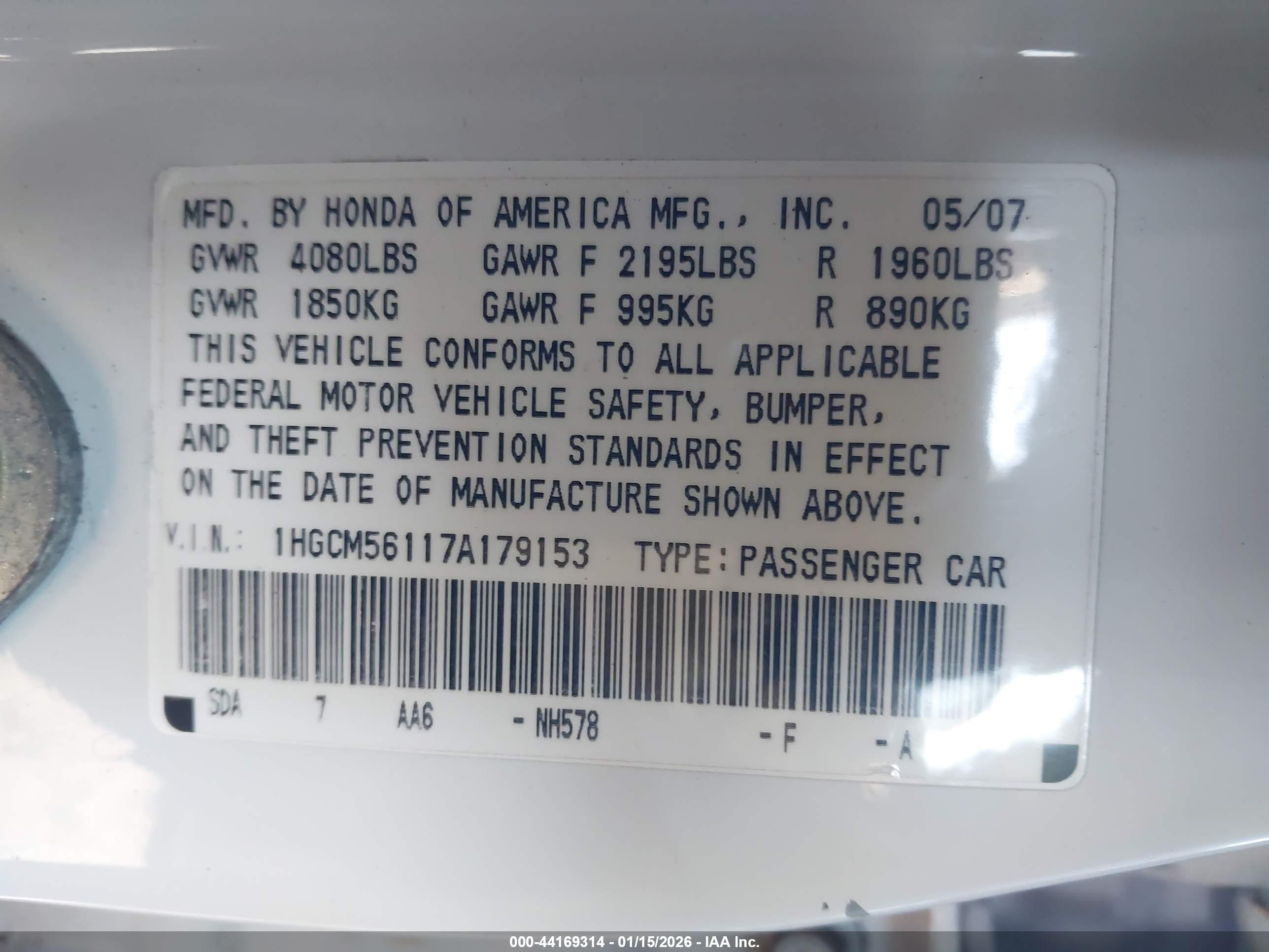 HONDA ACCORD image 9