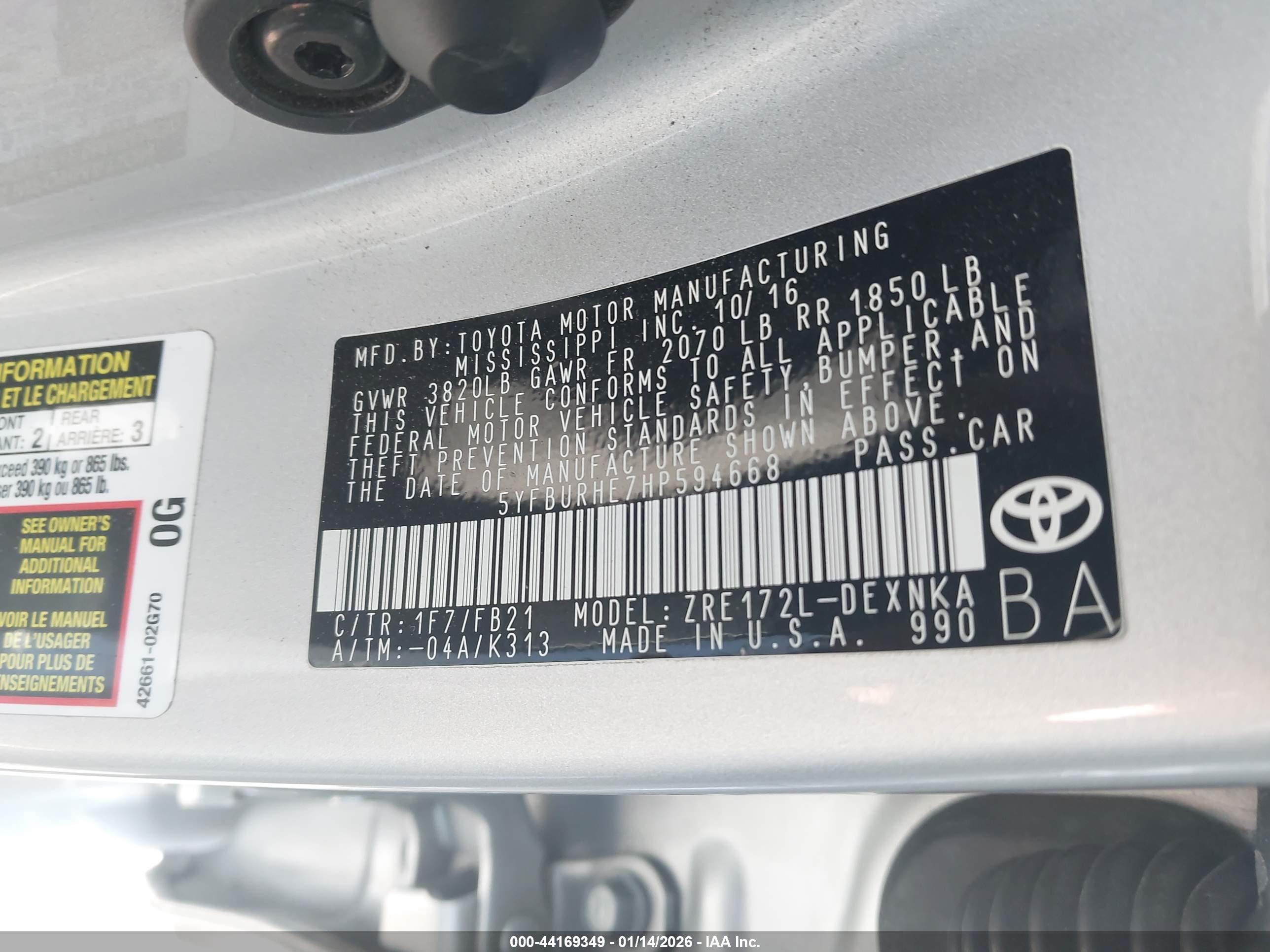 TOYOTA COROLLA image 9