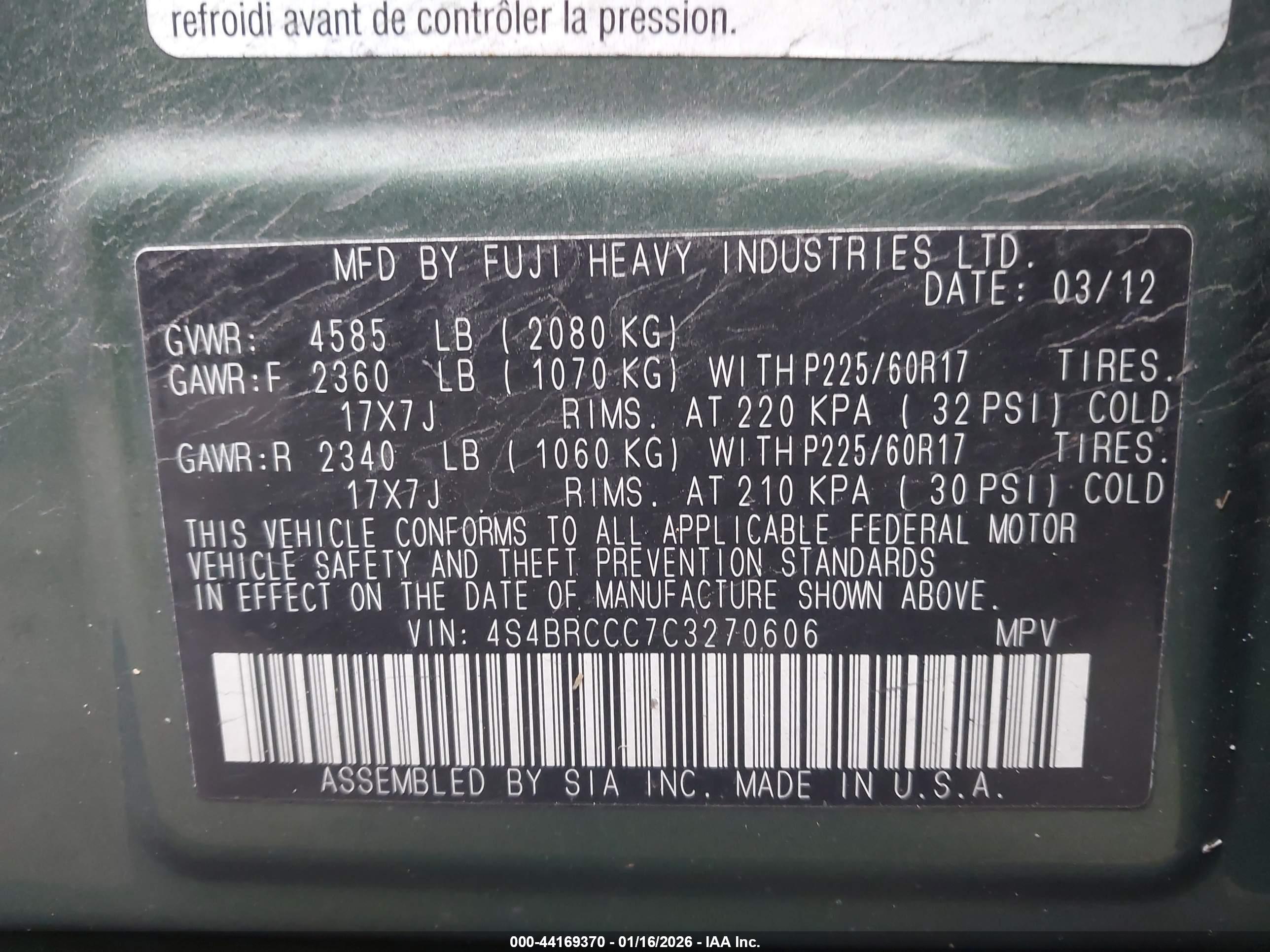 SUBARU OUTBACK image 9