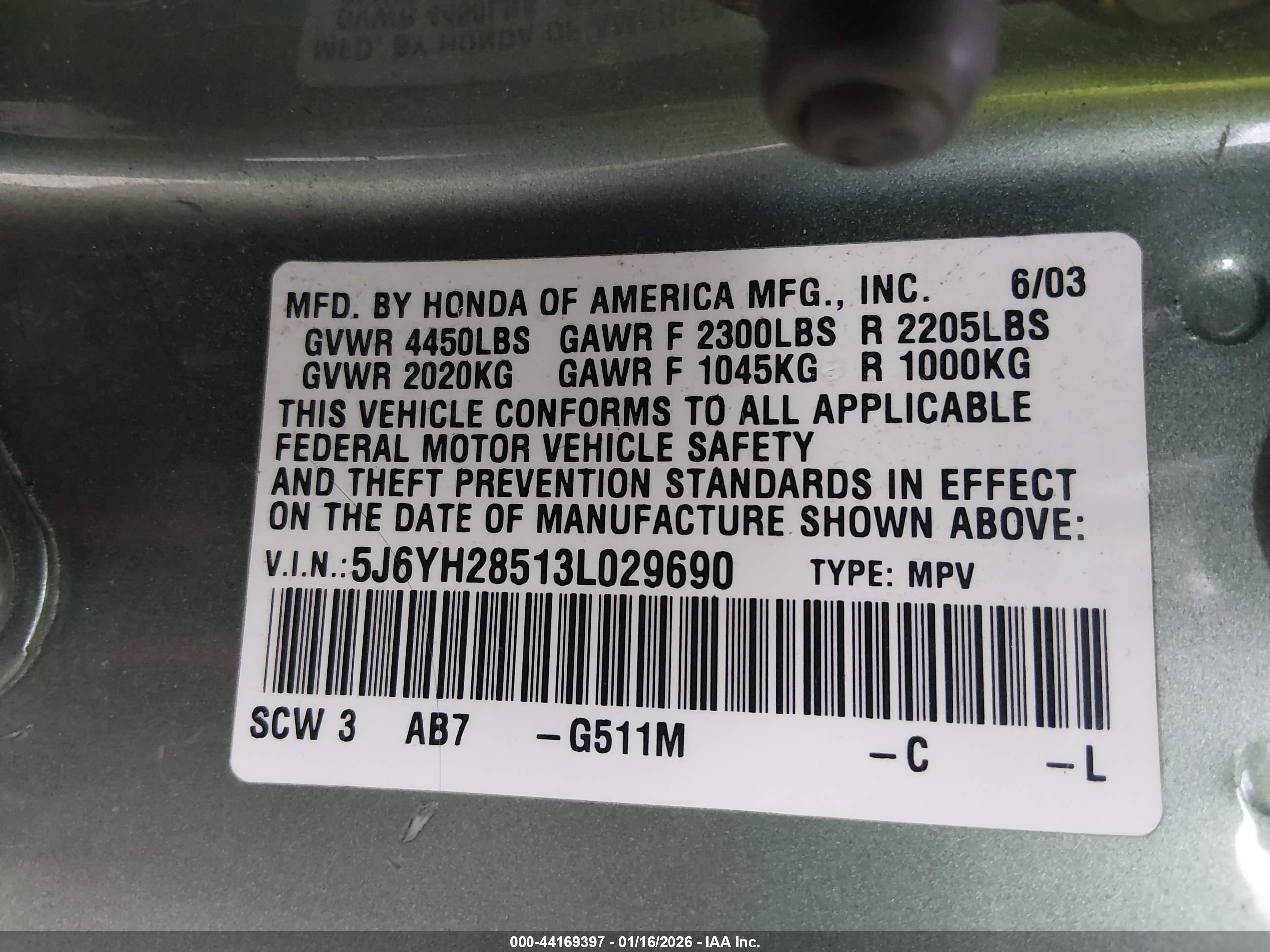 HONDA ELEMENT image 9