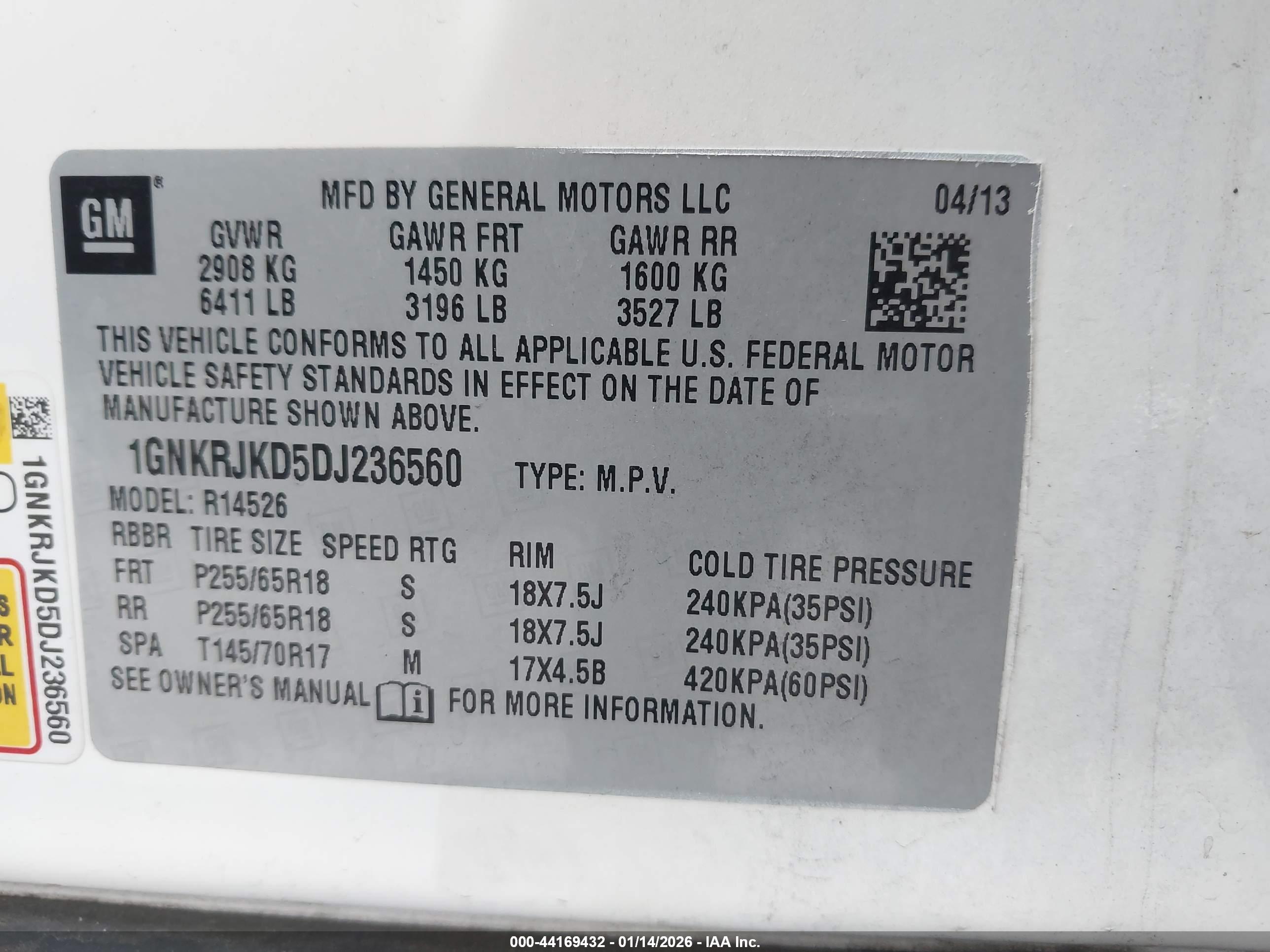 CHEVROLET TRAVERSE image 9