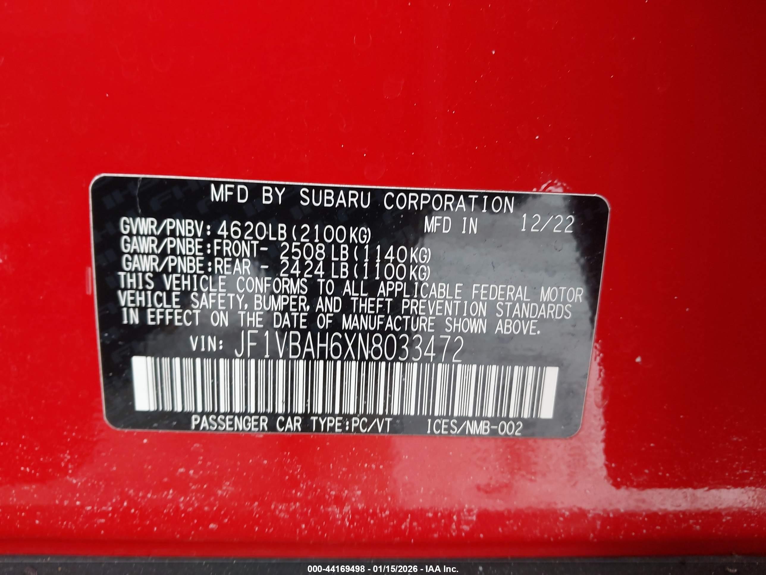 SUBARU WRX image 9