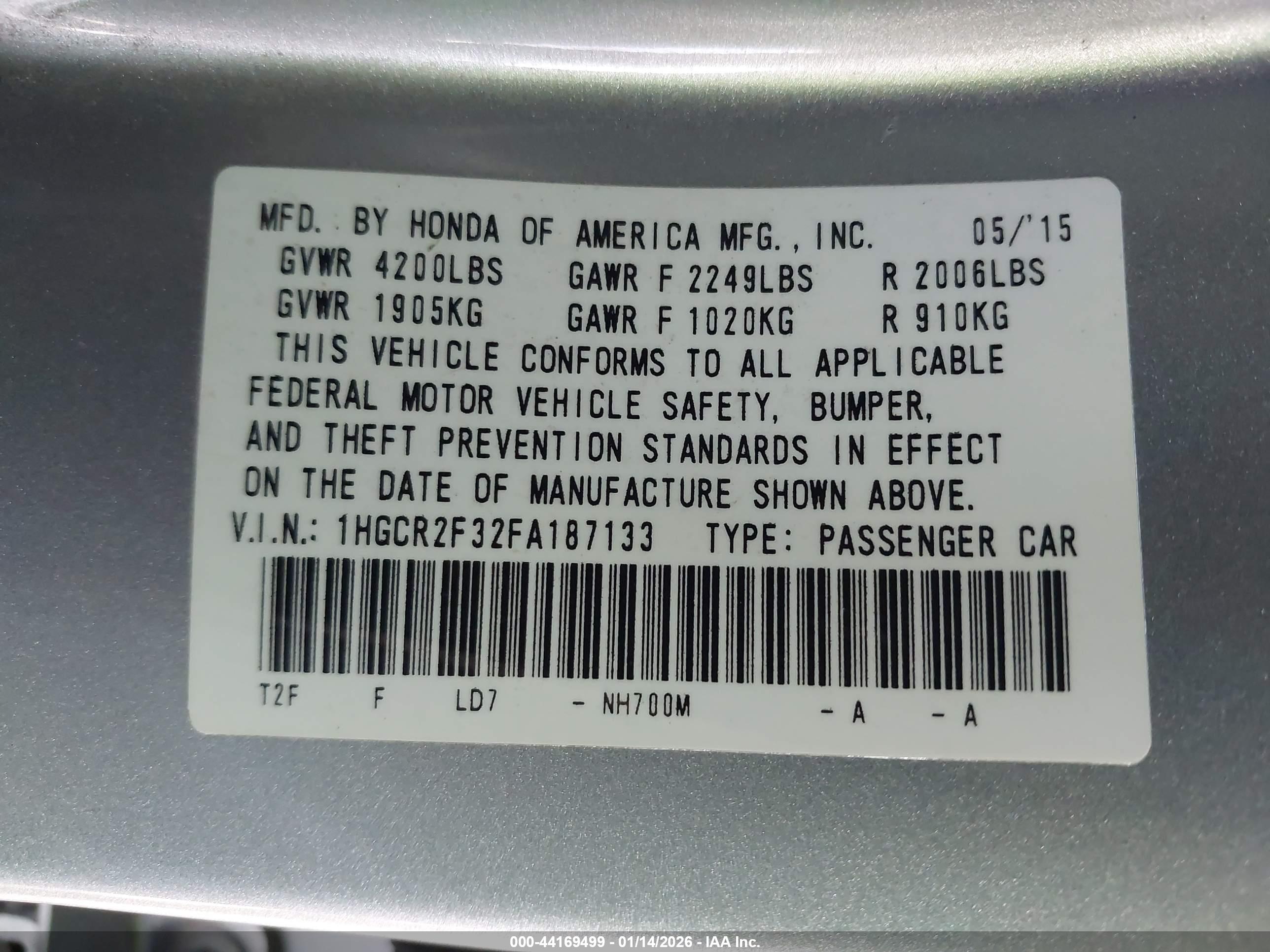 HONDA ACCORD image 9