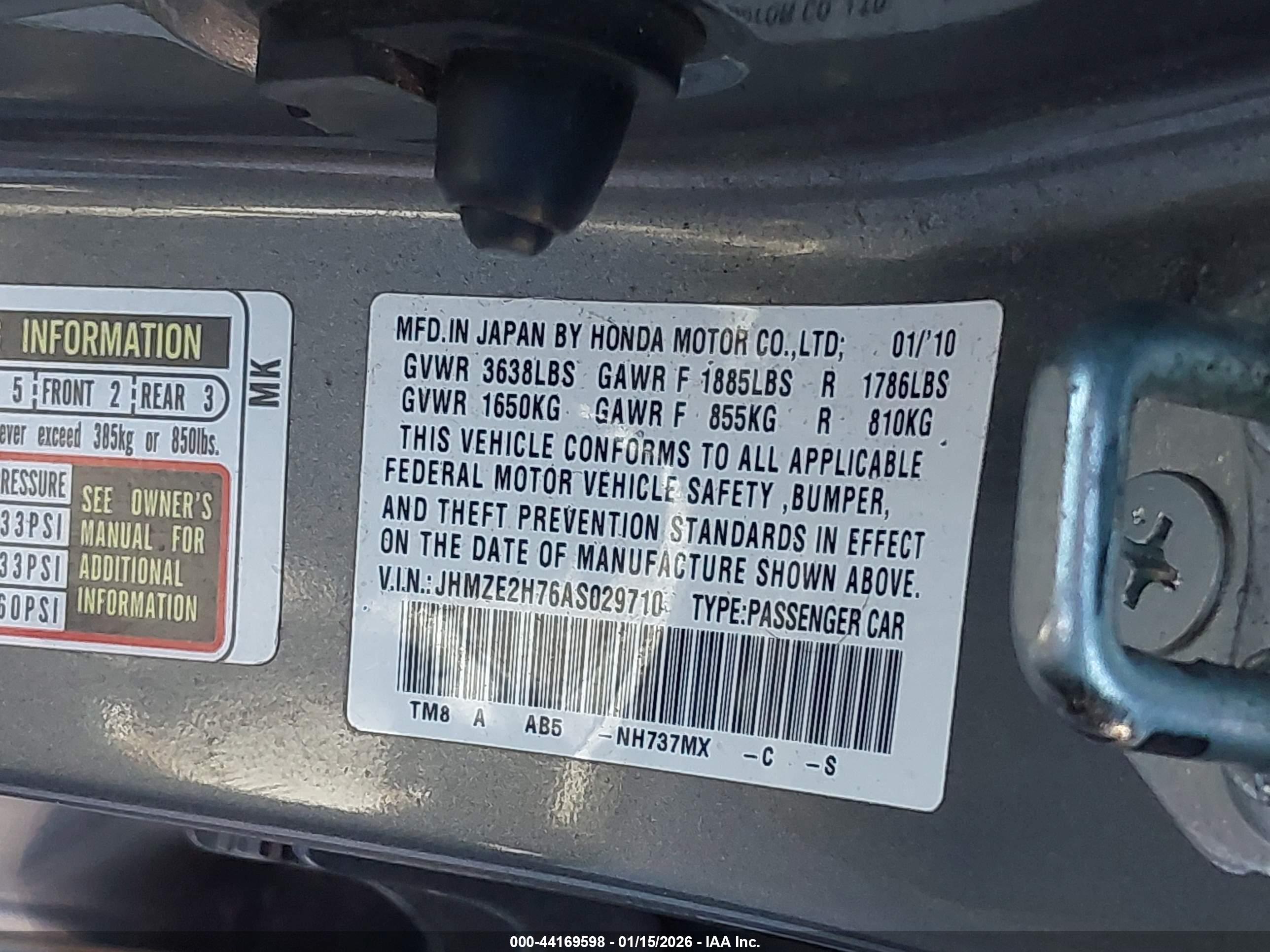 HONDA INSIGHT image 9