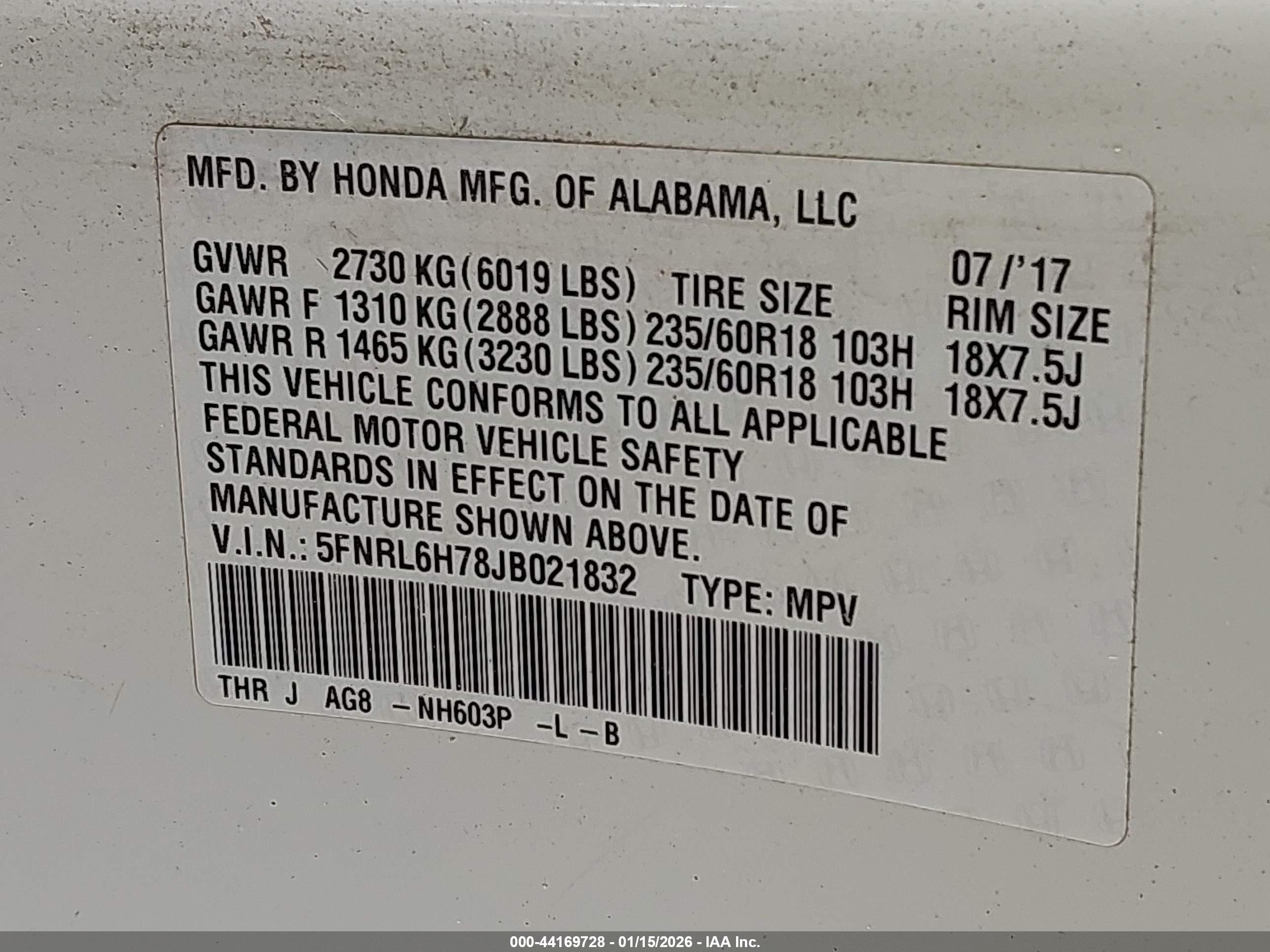 HONDA ODYSSEY image 9
