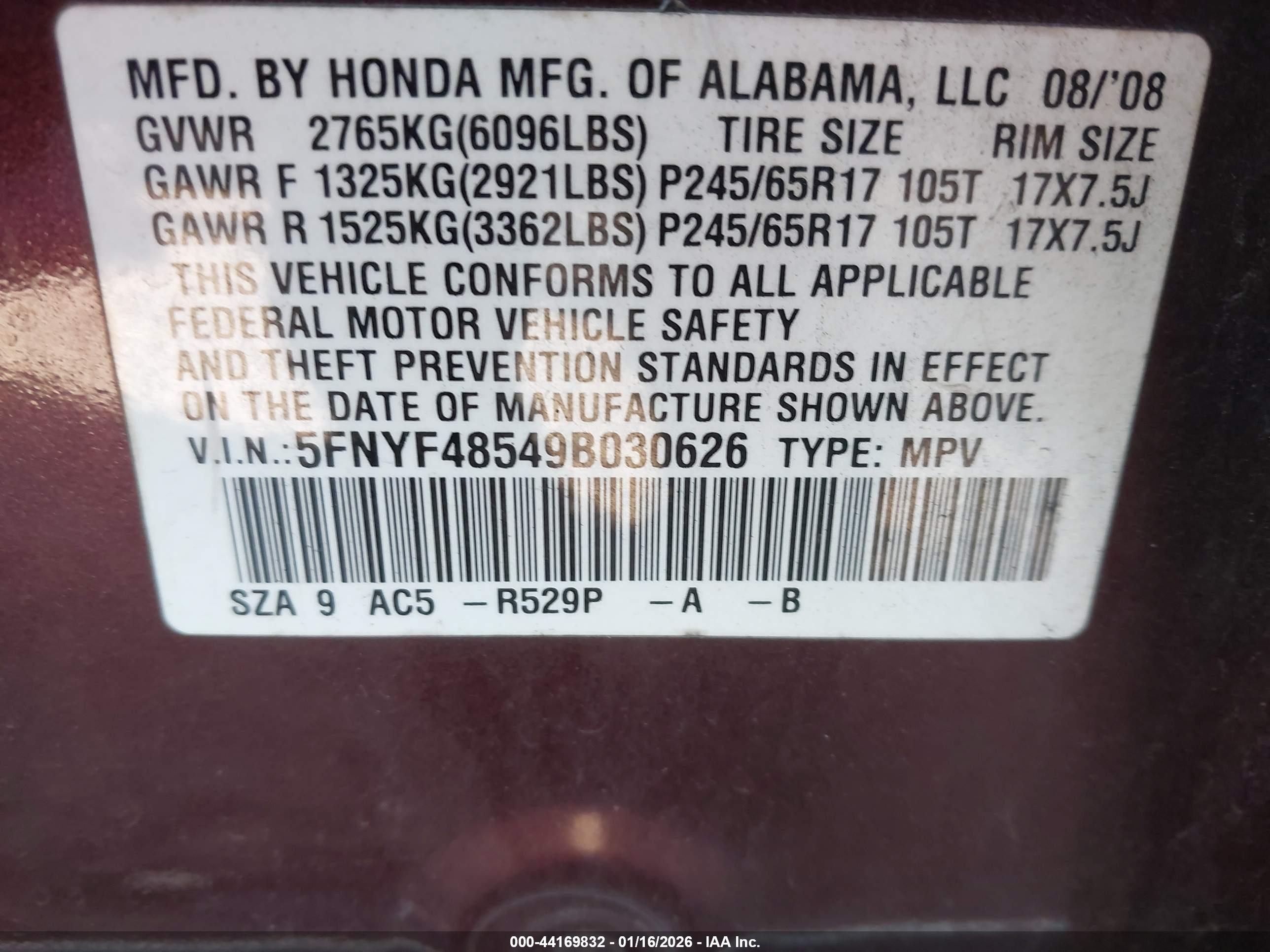 HONDA PILOT image 9