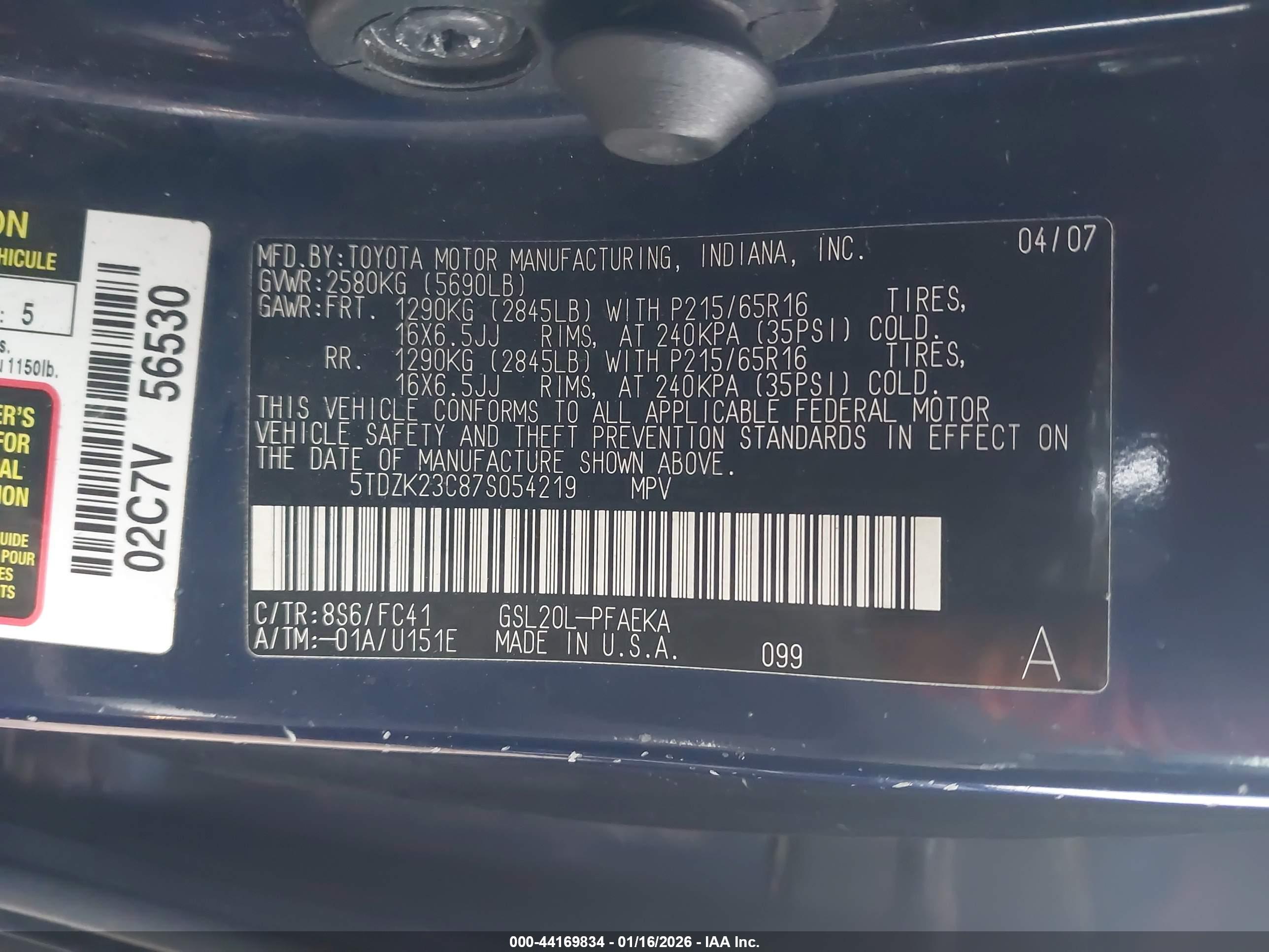TOYOTA SIENNA image 9