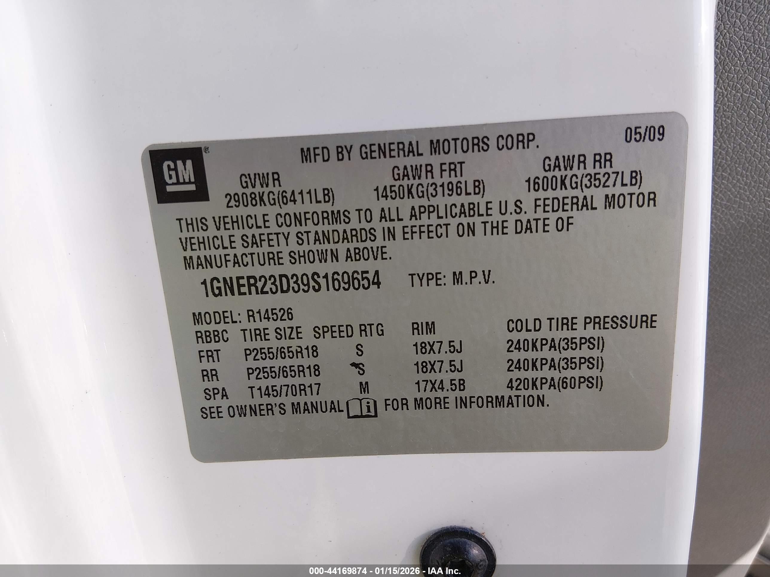 CHEVROLET TRAVERSE image 9