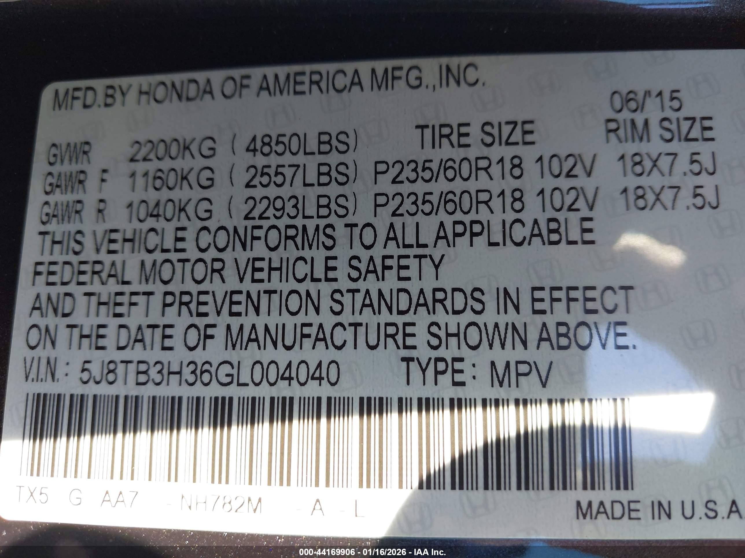 ACURA RDX image 9