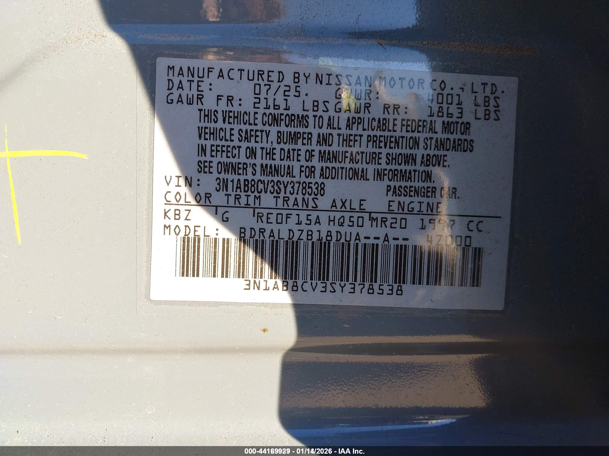 NISSAN SENTRA image 9