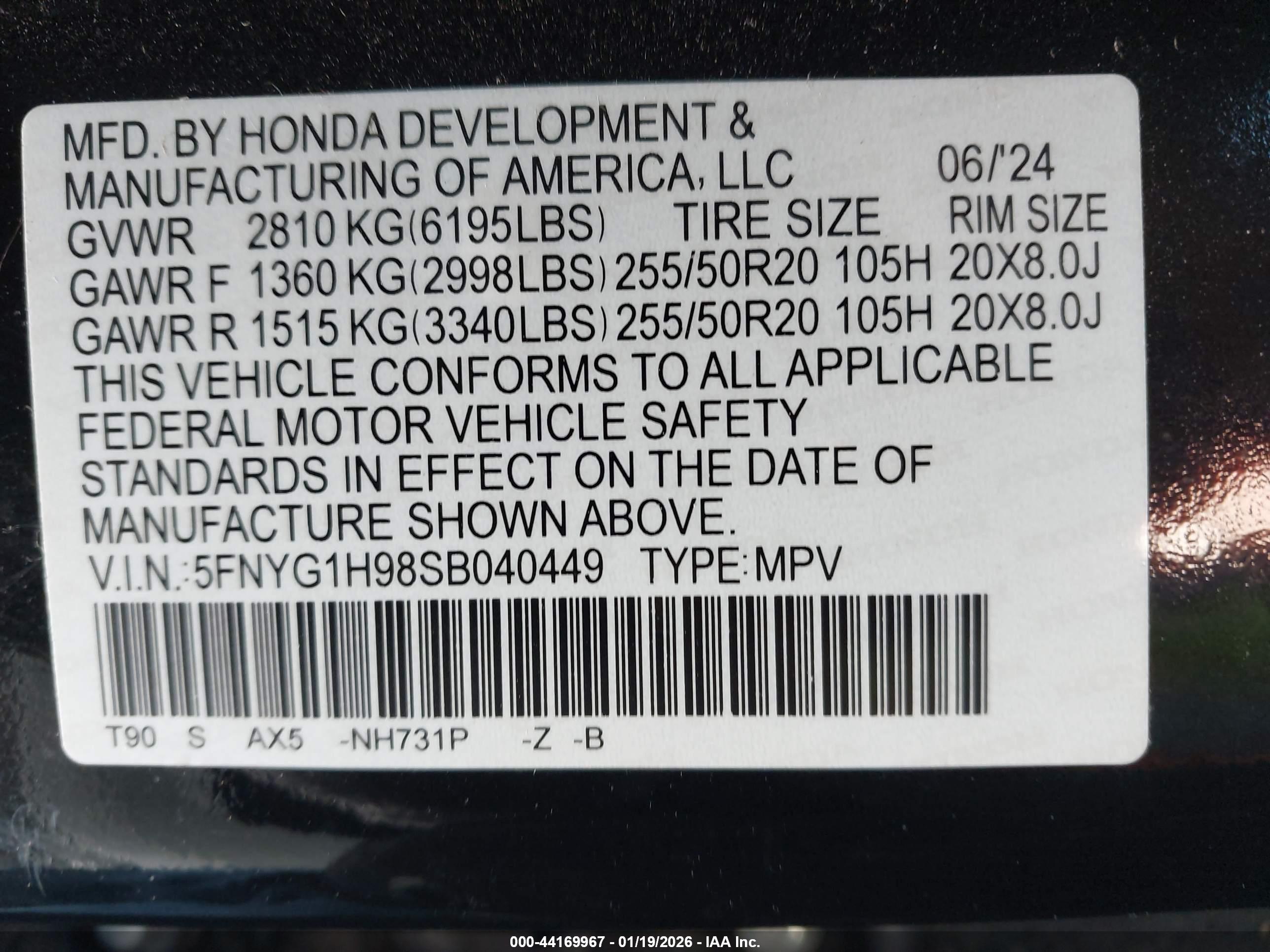 HONDA PILOT image 9