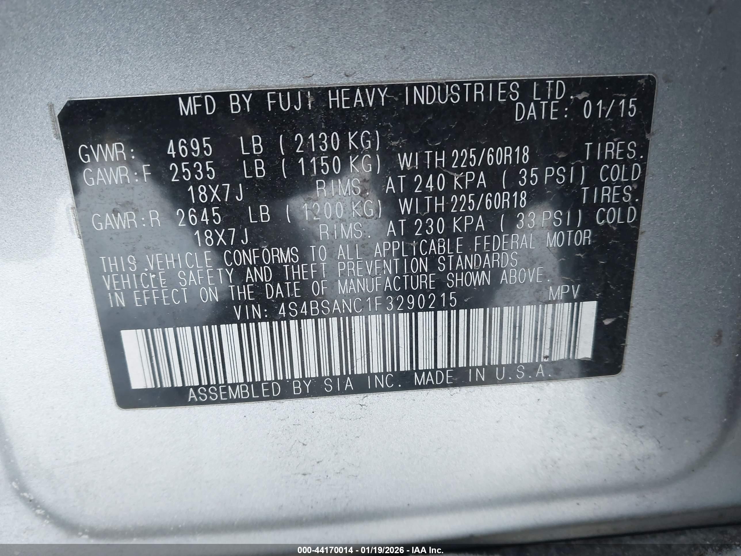 SUBARU OUTBACK image 9