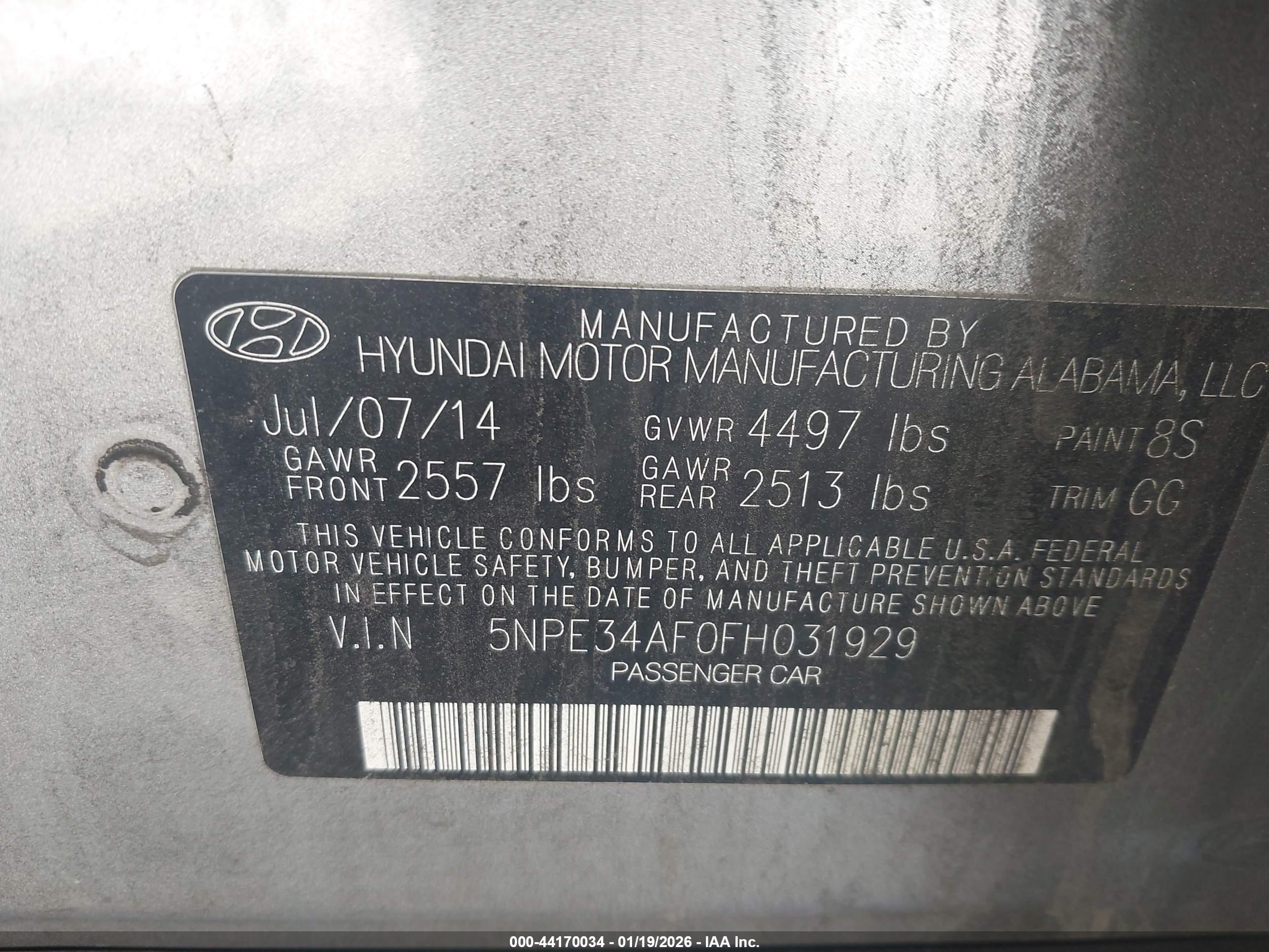 HYUNDAI SONATA image 9