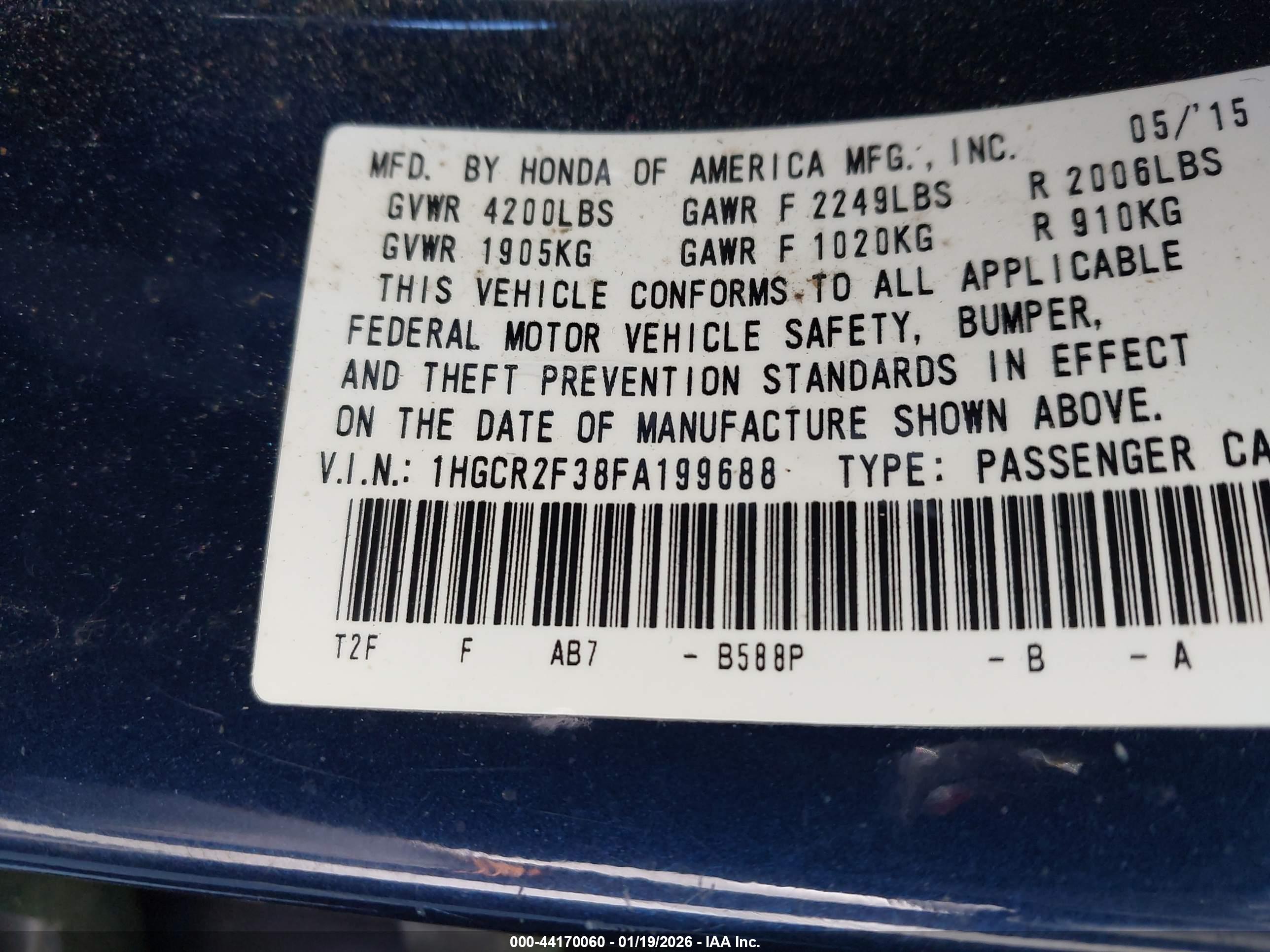 HONDA ACCORD image 9