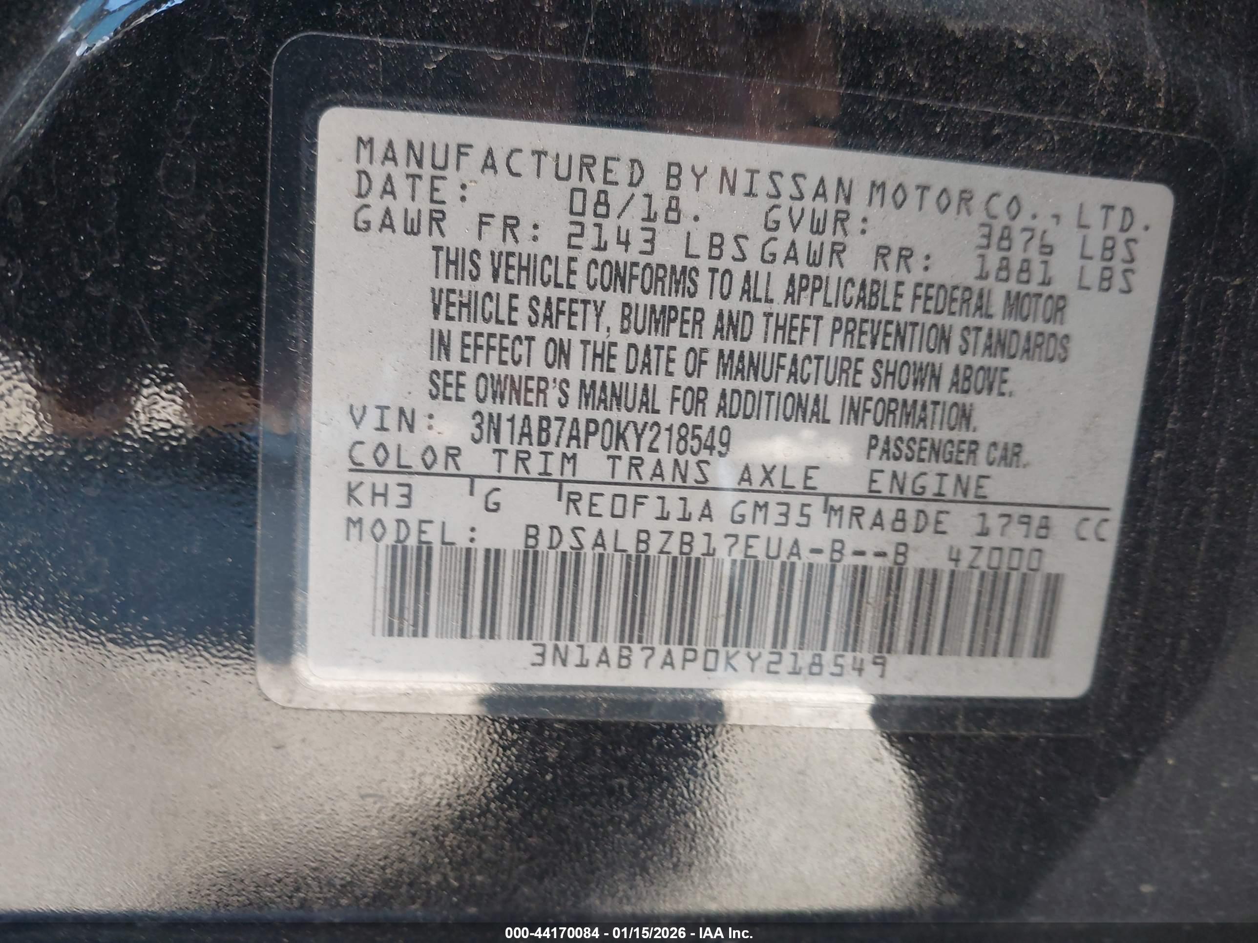 NISSAN SENTRA image 9