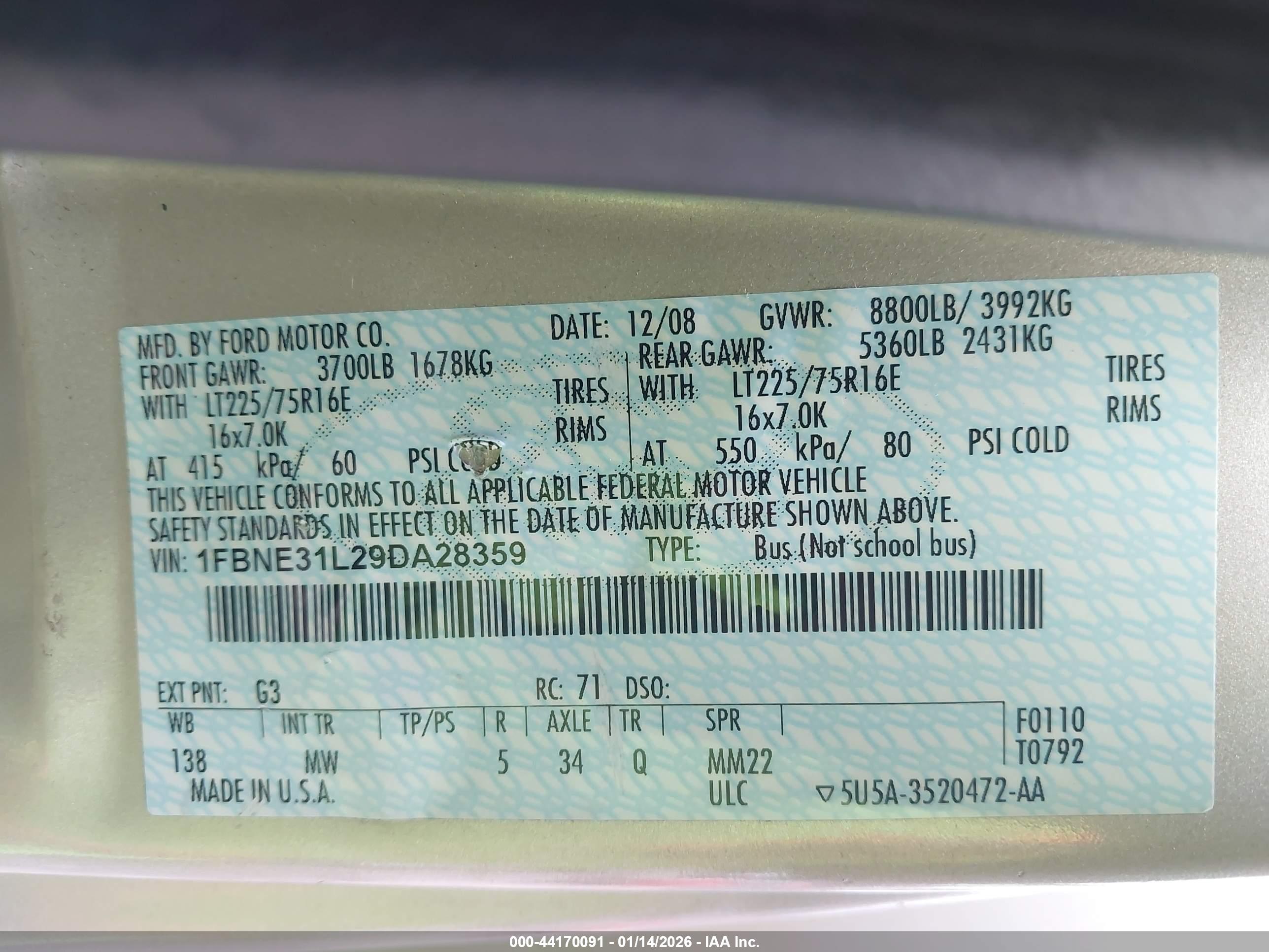 FORD E-350 image 9