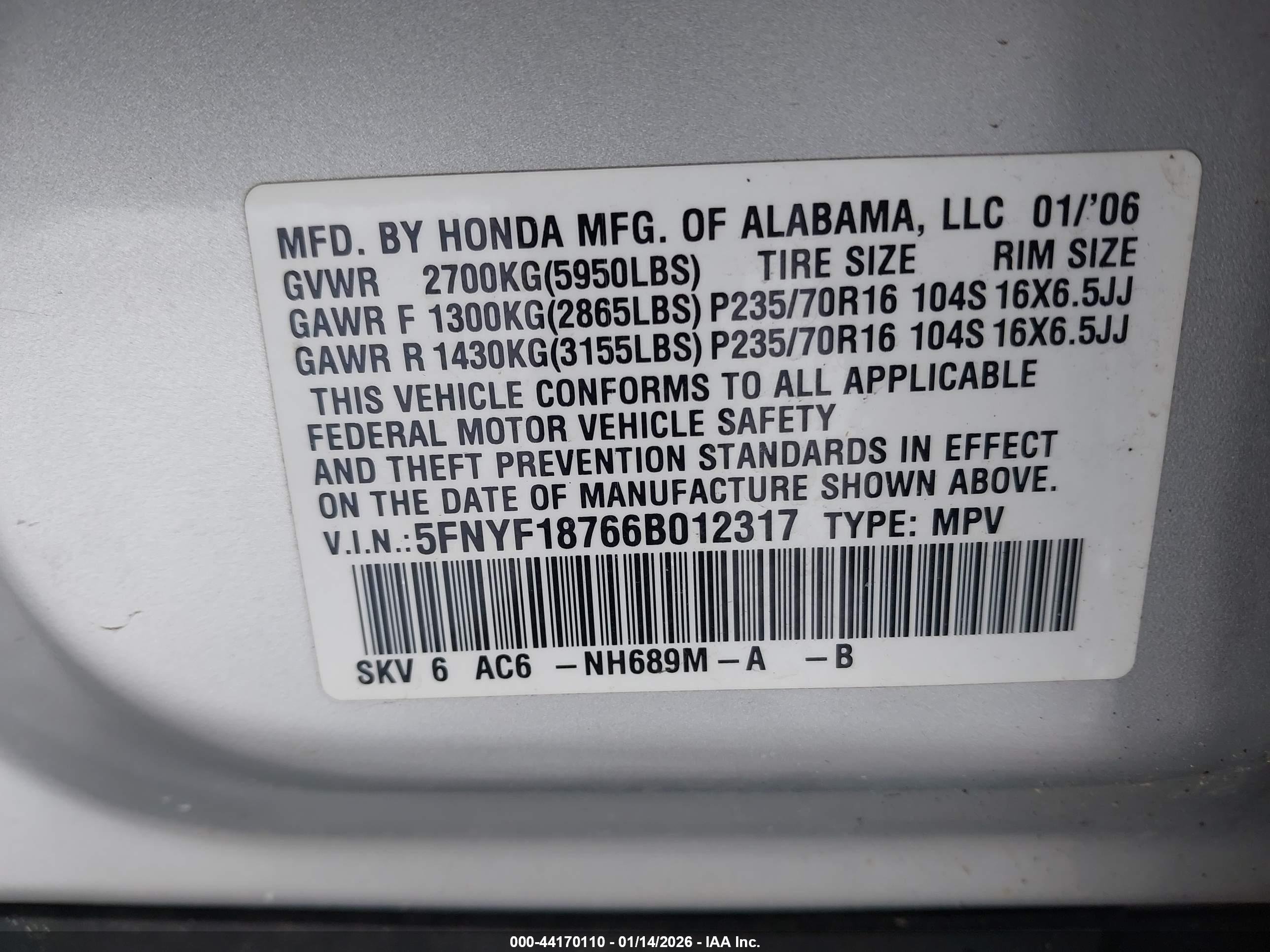 HONDA PILOT image 9