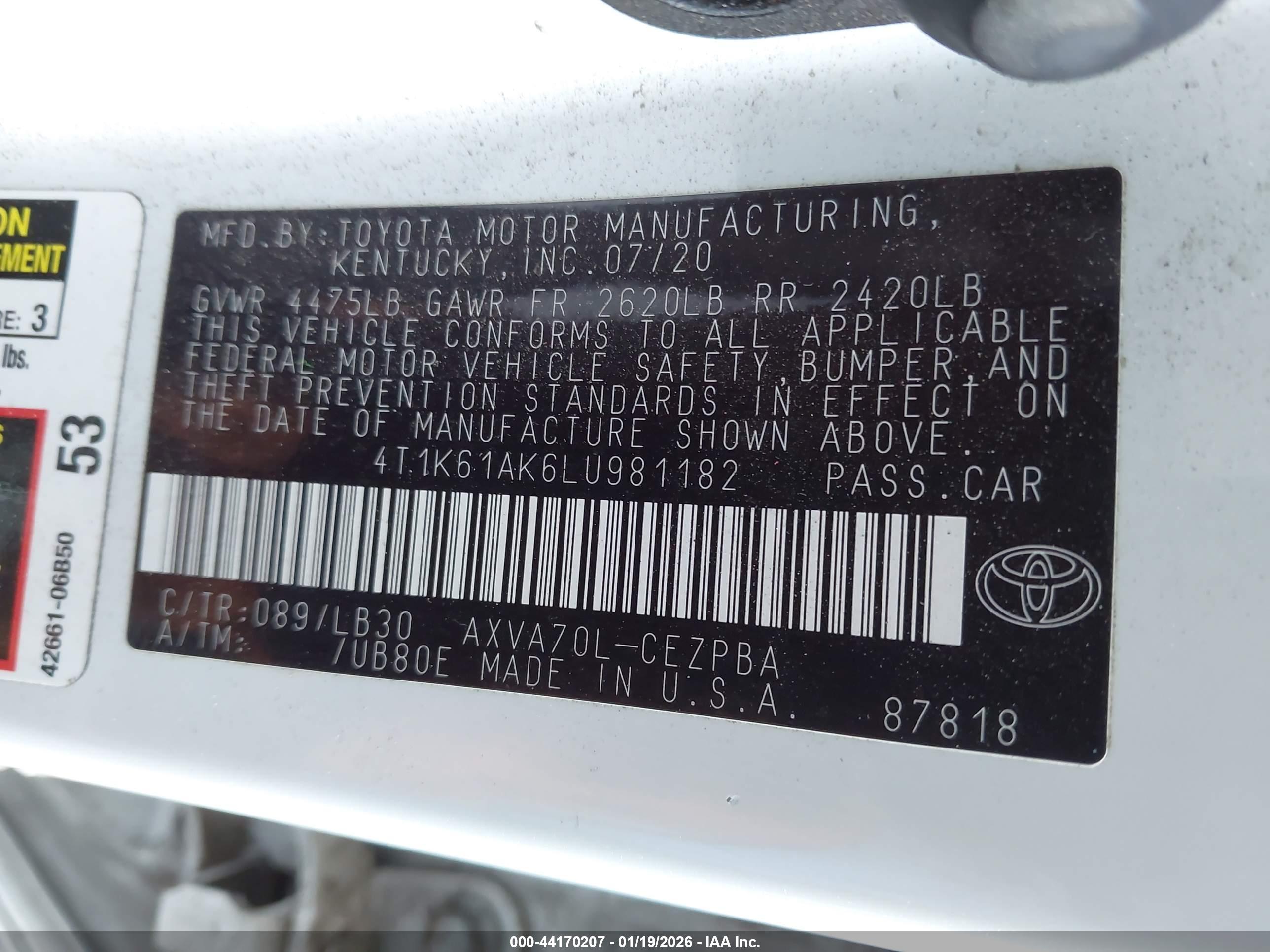 TOYOTA CAMRY image 9