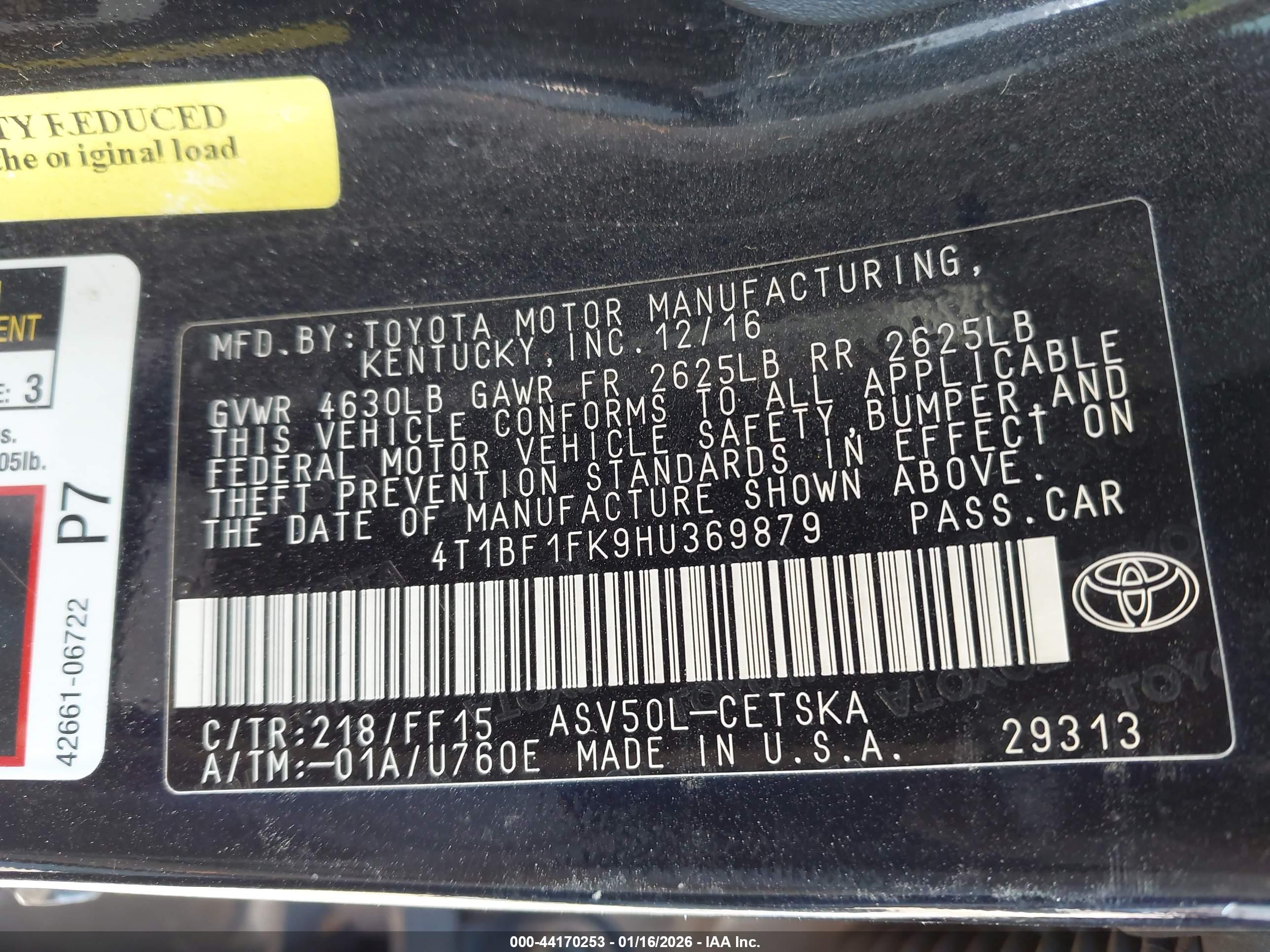 TOYOTA CAMRY image 9