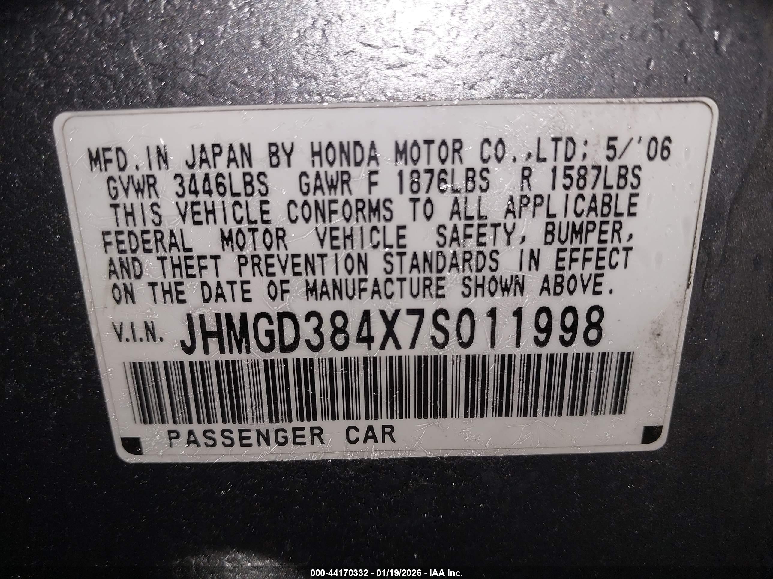 HONDA FIT image 9
