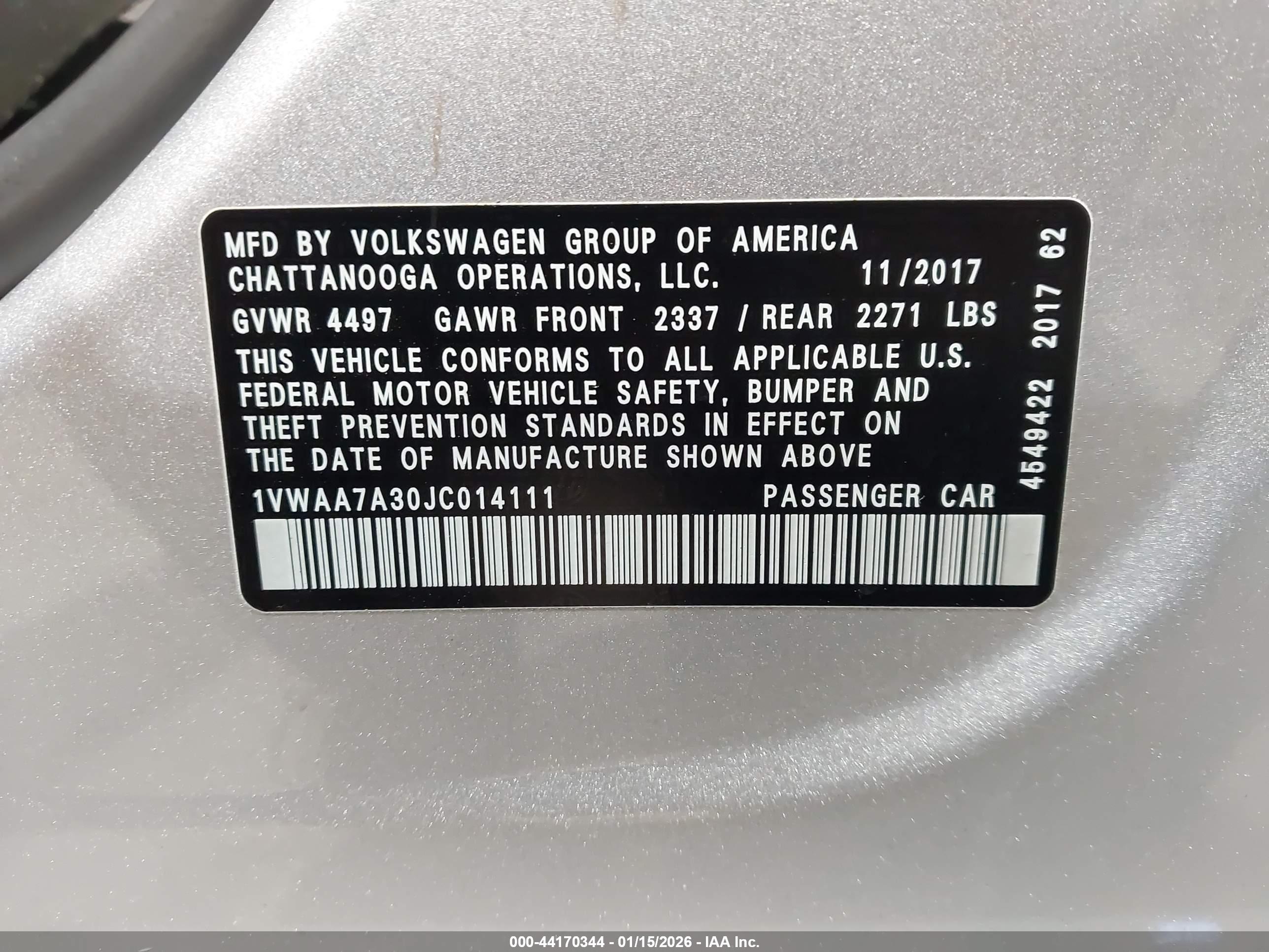 VOLKSWAGEN PASSAT image 9